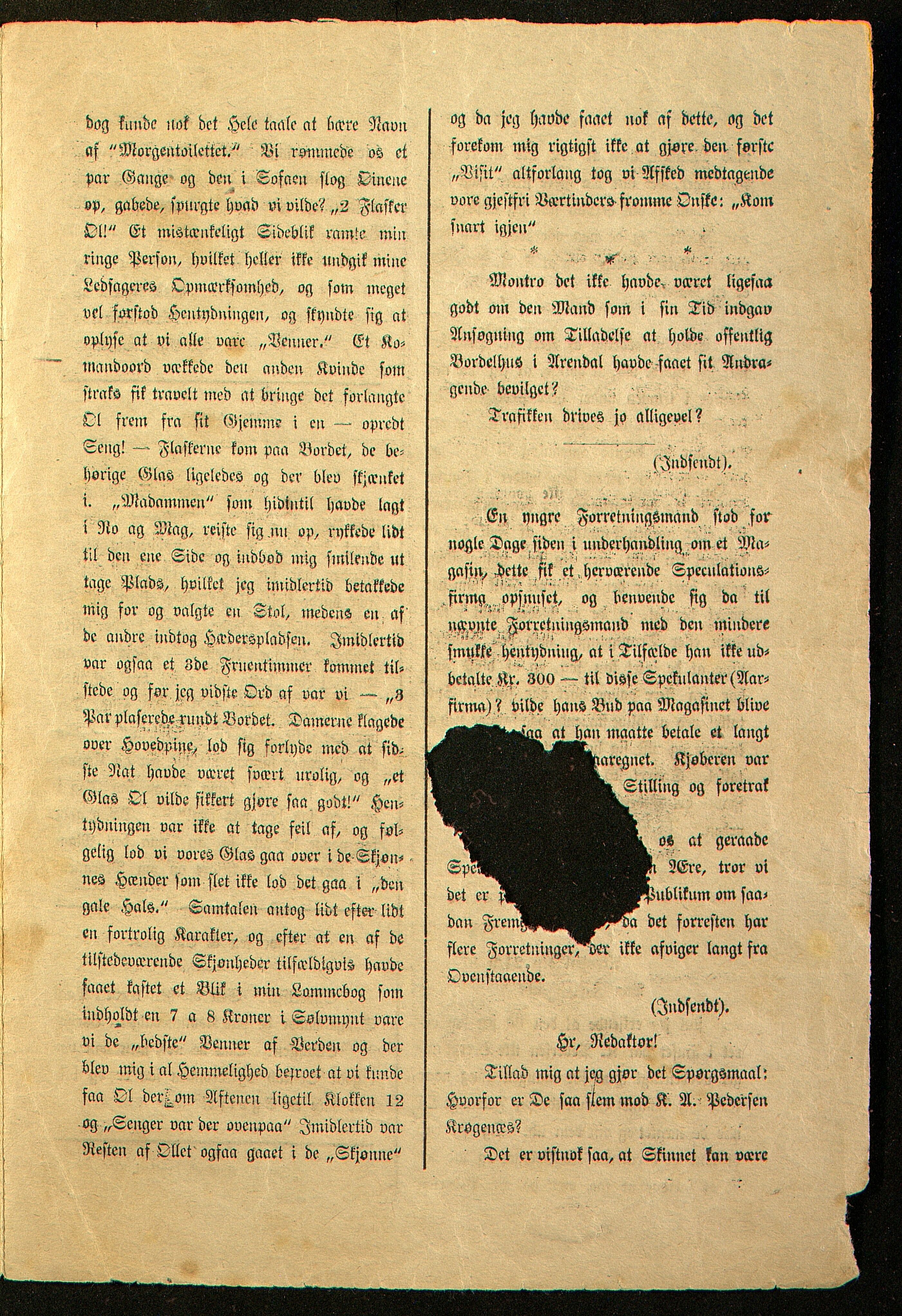 Spidskuglen, AAKS/PA-2823/X/L0001/0001: Spidskuglen / Årg. 1887, nr. 1–2, 4–23, 25–36, 1887