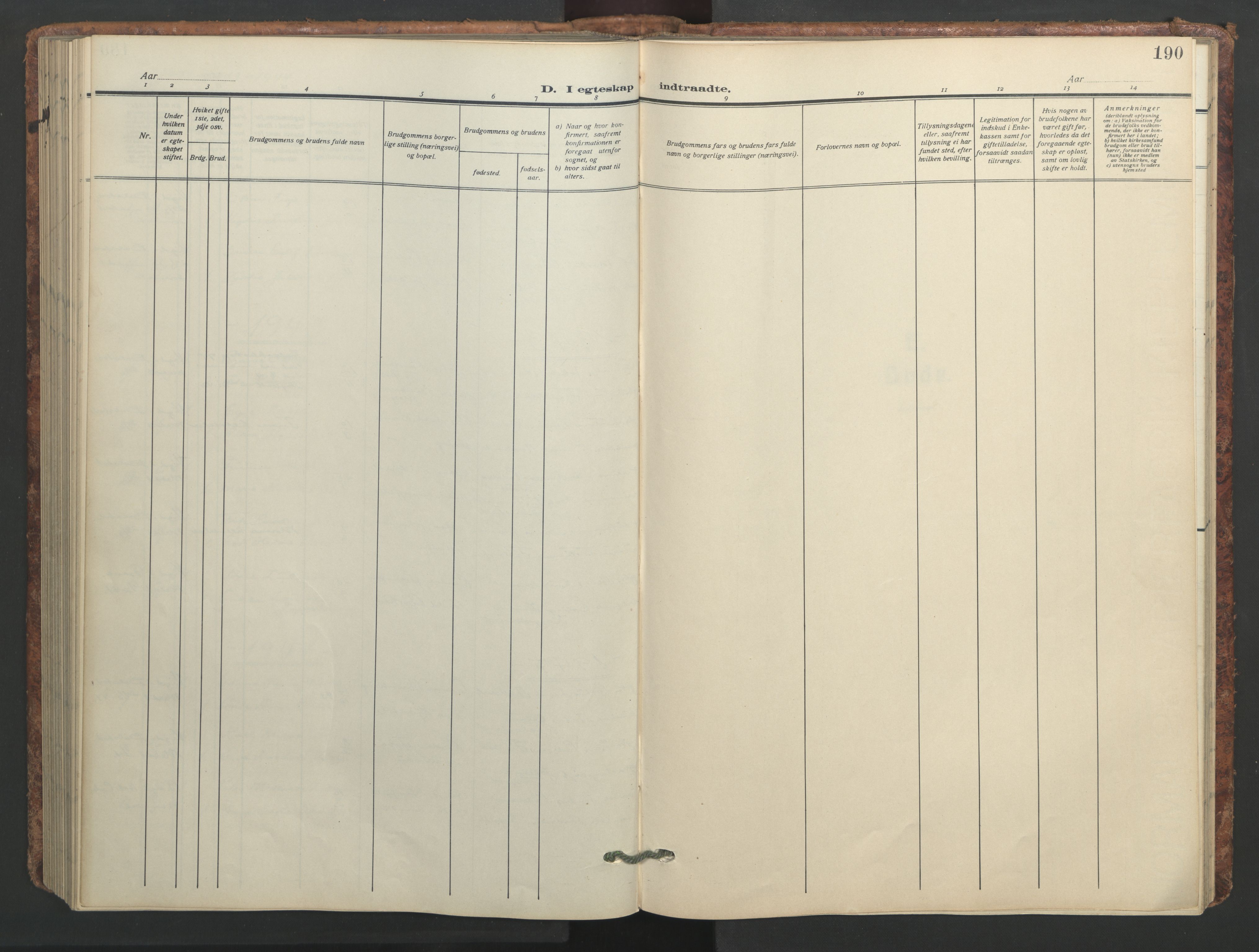 Ministerialprotokoller, klokkerbøker og fødselsregistre - Nordland, AV/SAT-A-1459/824/L0341: Klokkerbok nr. 824C01, 1916-1957, s. 190