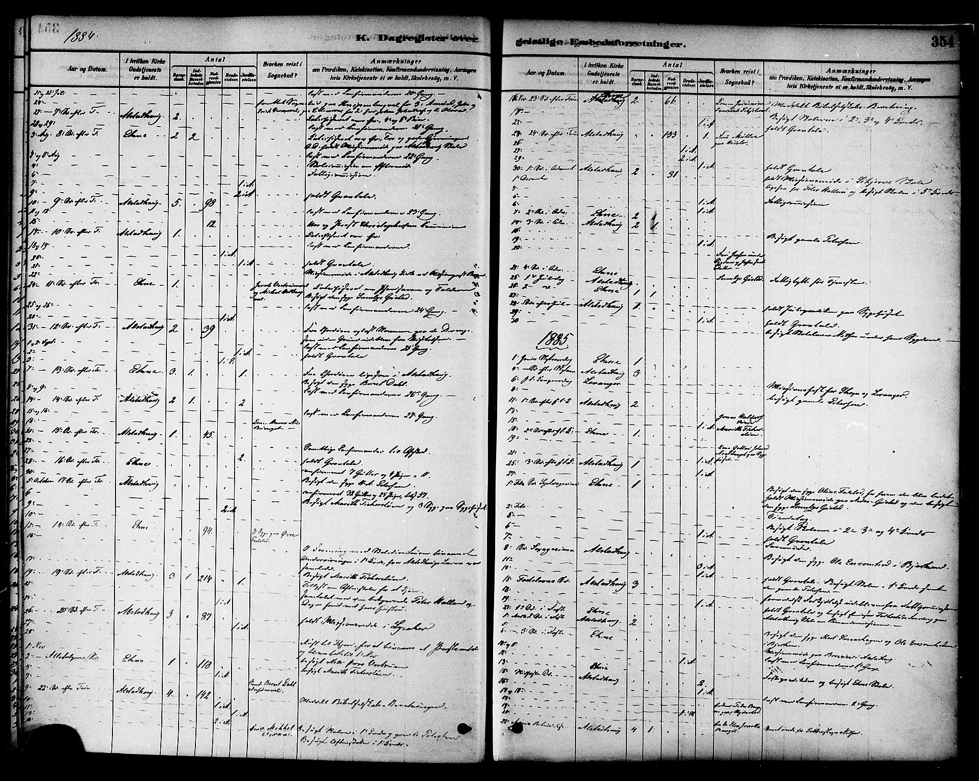 Ministerialprotokoller, klokkerbøker og fødselsregistre - Nord-Trøndelag, SAT/A-1458/717/L0159: Ministerialbok nr. 717A09, 1878-1898, s. 354