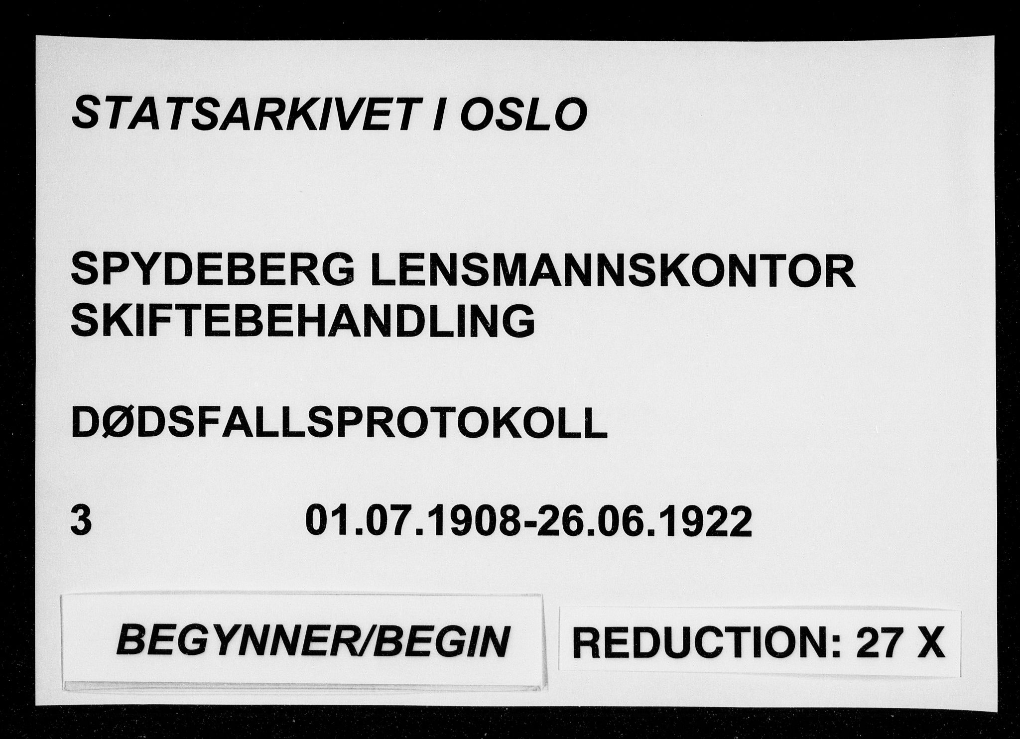 Spydeberg lensmannsarkiv, SAO/A-10635/H/Ha/L0003: Dødsfallsprotokoll, 1908-1922