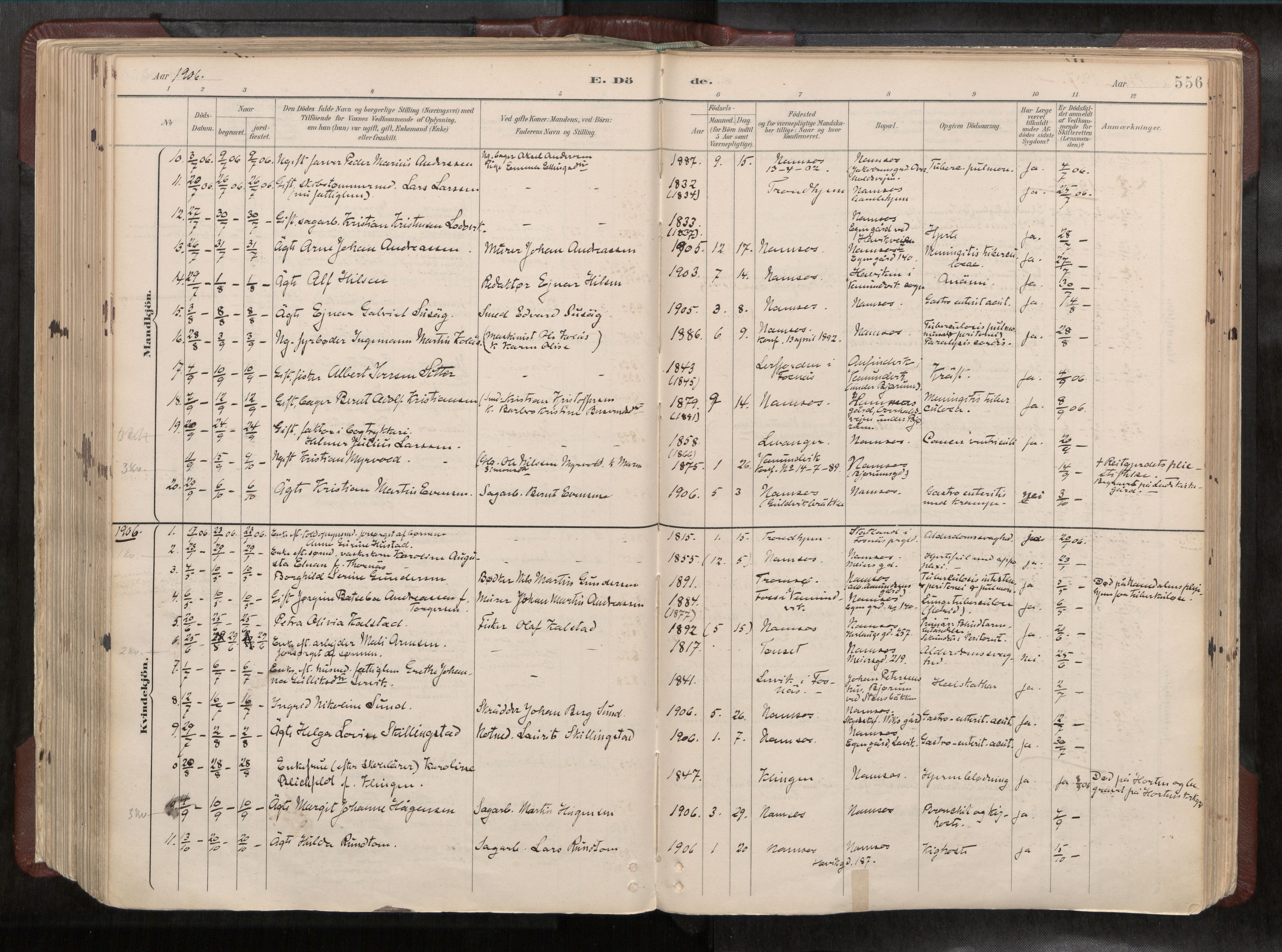 Ministerialprotokoller, klokkerbøker og fødselsregistre - Nord-Trøndelag, AV/SAT-A-1458/768/L0579a: Ministerialbok nr. 768A14, 1887-1931, s. 556