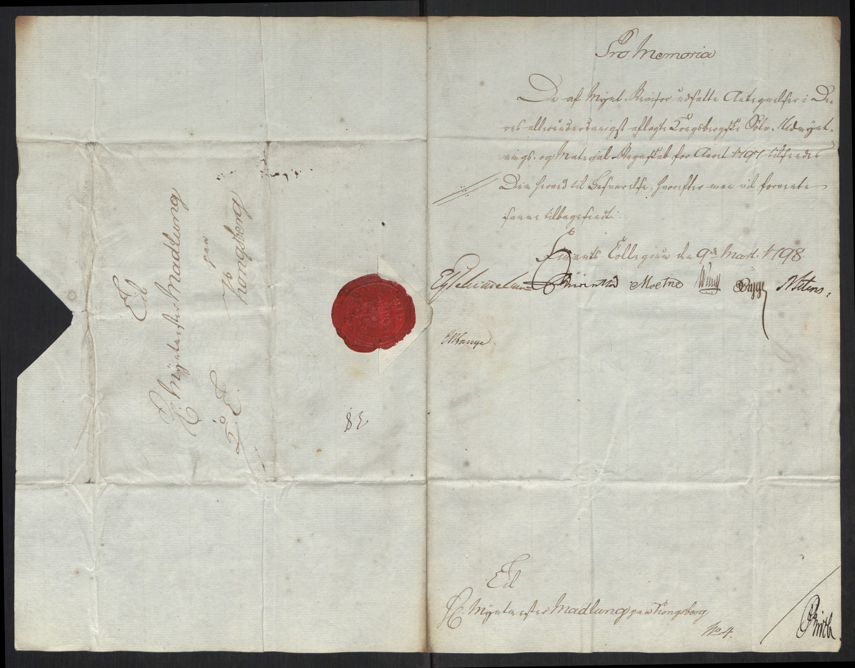 Rentekammeret inntil 1814, Realistisk ordnet avdeling, AV/RA-EA-4070/Oa/L0008: [Y6]: Embetsbrev til myntmesteren på Kongsberg (1797-1806 og 1808-1813), 1797-1813, s. 45