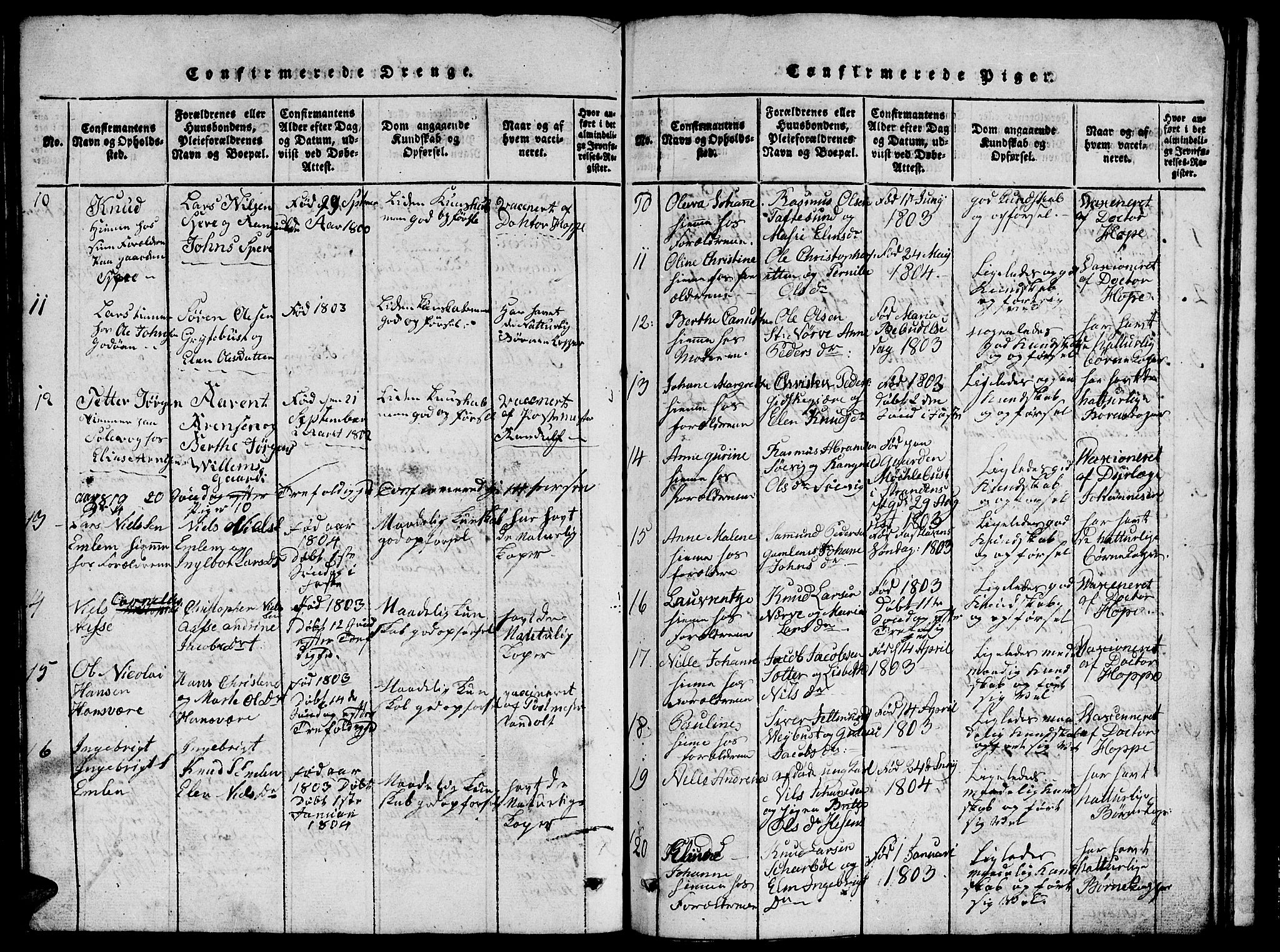 Ministerialprotokoller, klokkerbøker og fødselsregistre - Møre og Romsdal, AV/SAT-A-1454/528/L0423: Klokkerbok nr. 528C04, 1816-1827