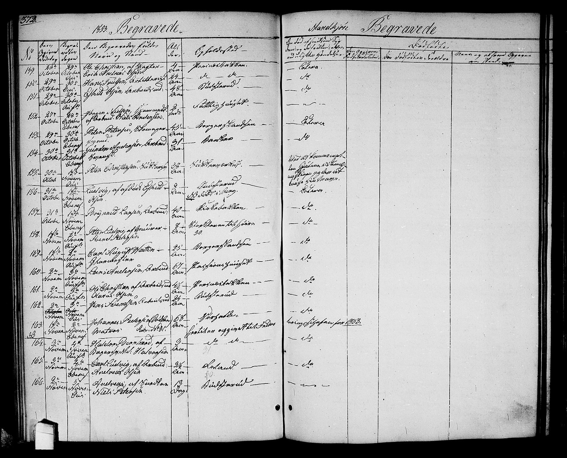 Halden prestekontor Kirkebøker, AV/SAO-A-10909/G/Ga/L0004: Klokkerbok nr. 4, 1845-1854, s. 372