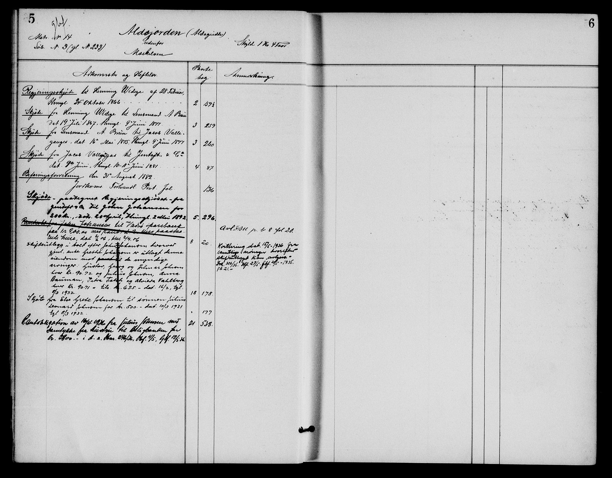 Tana fogderi/sorenskriveri, AV/SATØ-S-0058/I/Ia/Iac/L0015pantereg: Panteregister nr. 15, s. 5-6