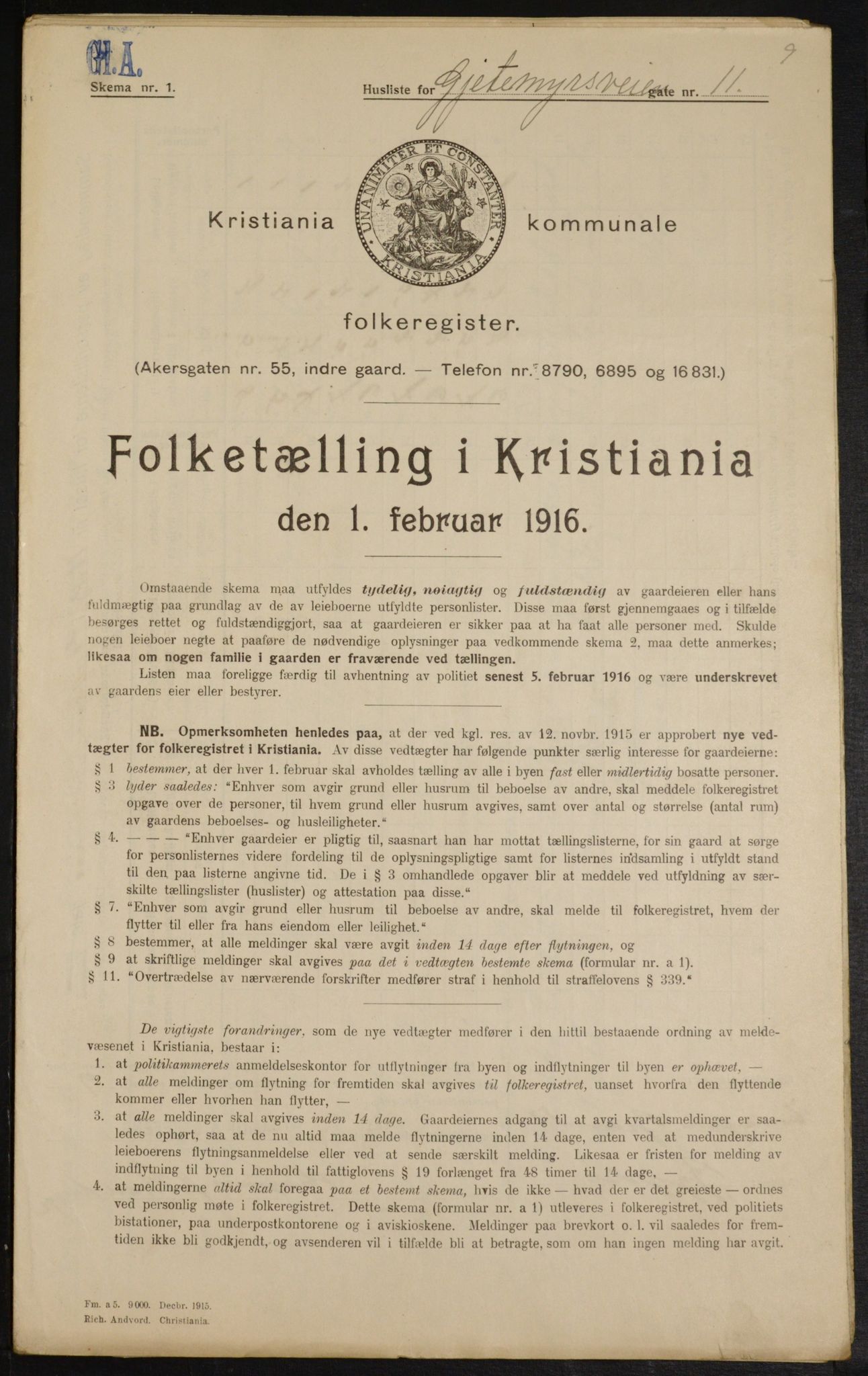 OBA, Kommunal folketelling 1.2.1916 for Kristiania, 1916, s. 29333