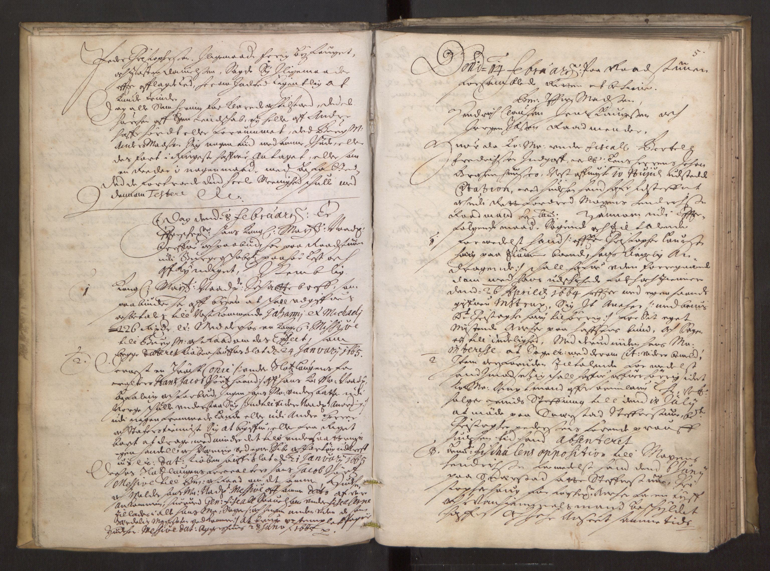 Tønsberg rådstuerett, AV/SAKO-A-800/F/Fa/L0002: Rådstuprotokoll, 1665, s. 4b-5a