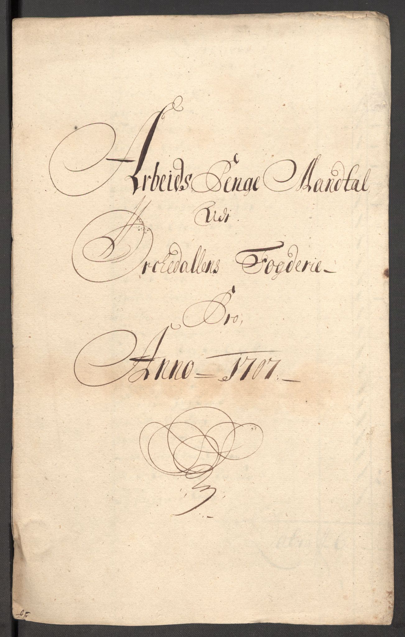 Rentekammeret inntil 1814, Reviderte regnskaper, Fogderegnskap, AV/RA-EA-4092/R60/L3957: Fogderegnskap Orkdal og Gauldal, 1707, s. 305