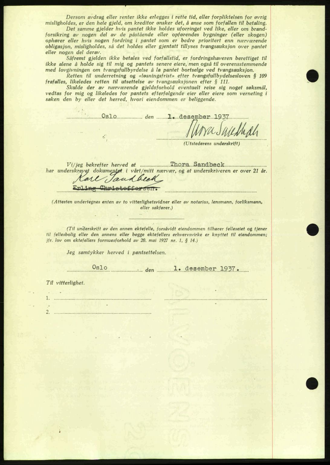 Aker herredsskriveri, SAO/A-10896/G/Gb/Gba/Gbac/L0005: Pantebok nr. B151-152, 1937-1938, Dagboknr: 13370/1937