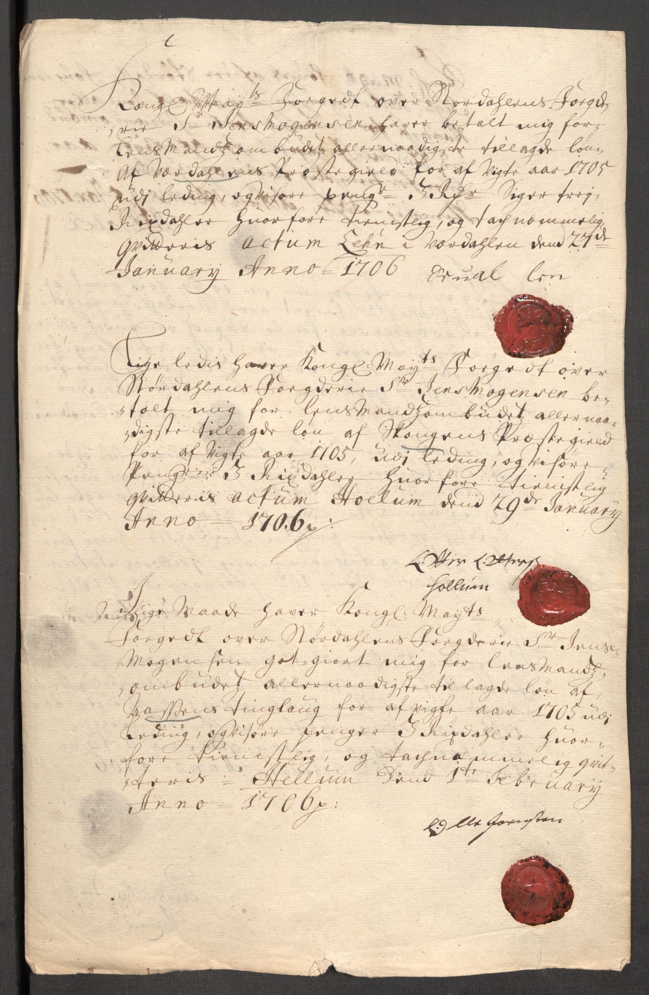 Rentekammeret inntil 1814, Reviderte regnskaper, Fogderegnskap, RA/EA-4092/R62/L4196: Fogderegnskap Stjørdal og Verdal, 1705-1706, s. 204