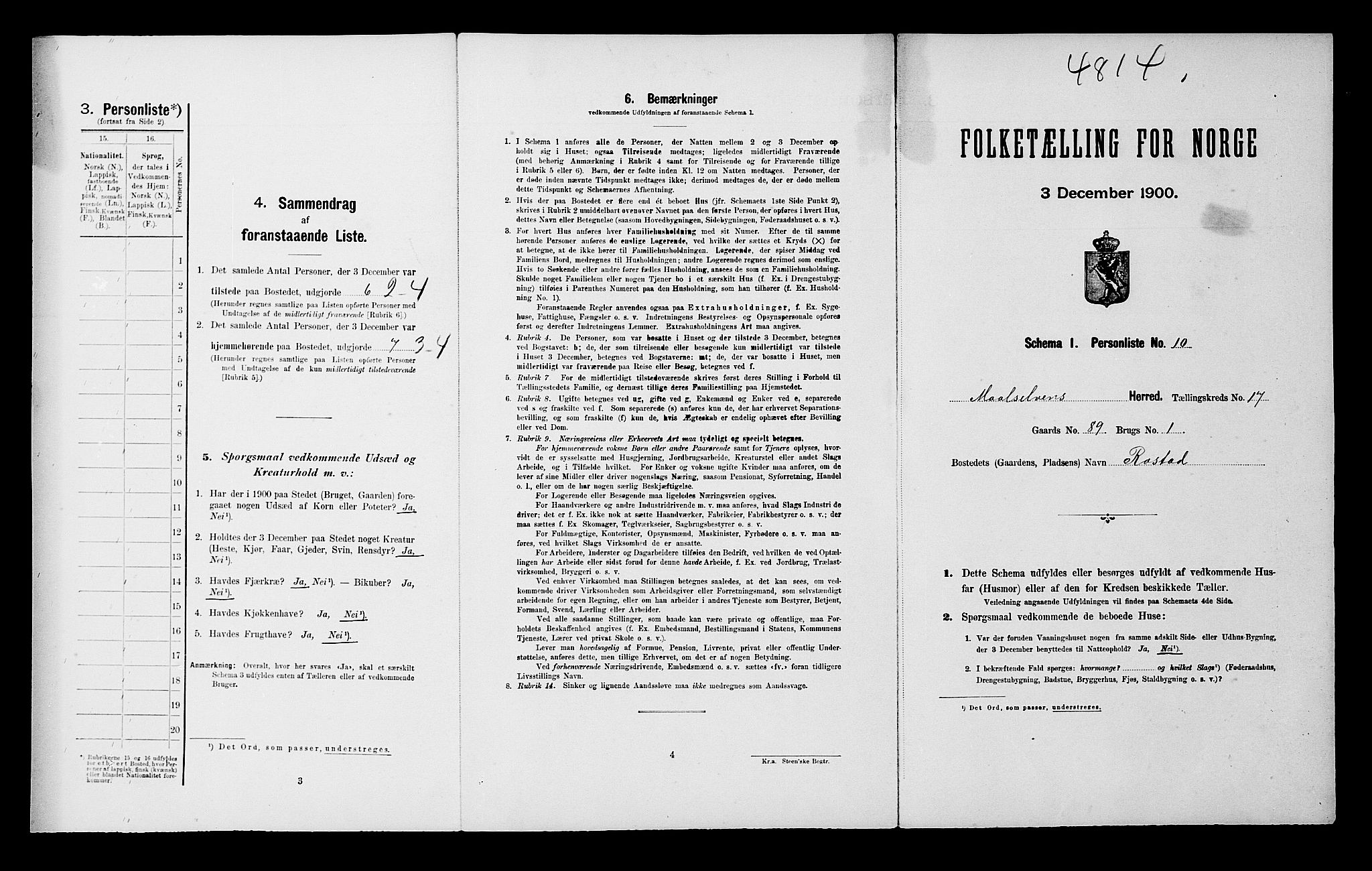 SATØ, Folketelling 1900 for 1924 Målselv herred, 1900, s. 1058