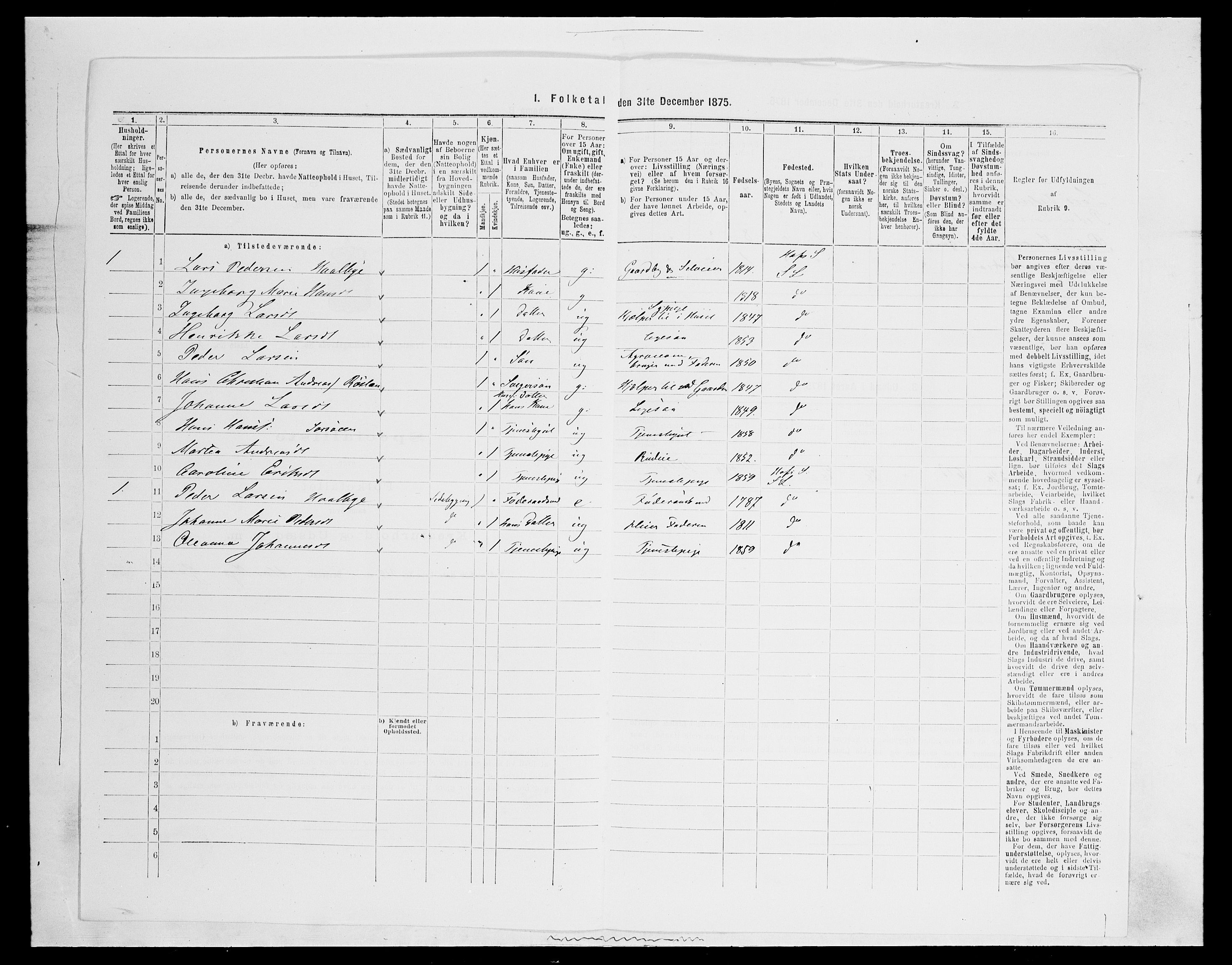 SAH, Folketelling 1875 for 0536P Søndre Land prestegjeld, 1875, s. 830