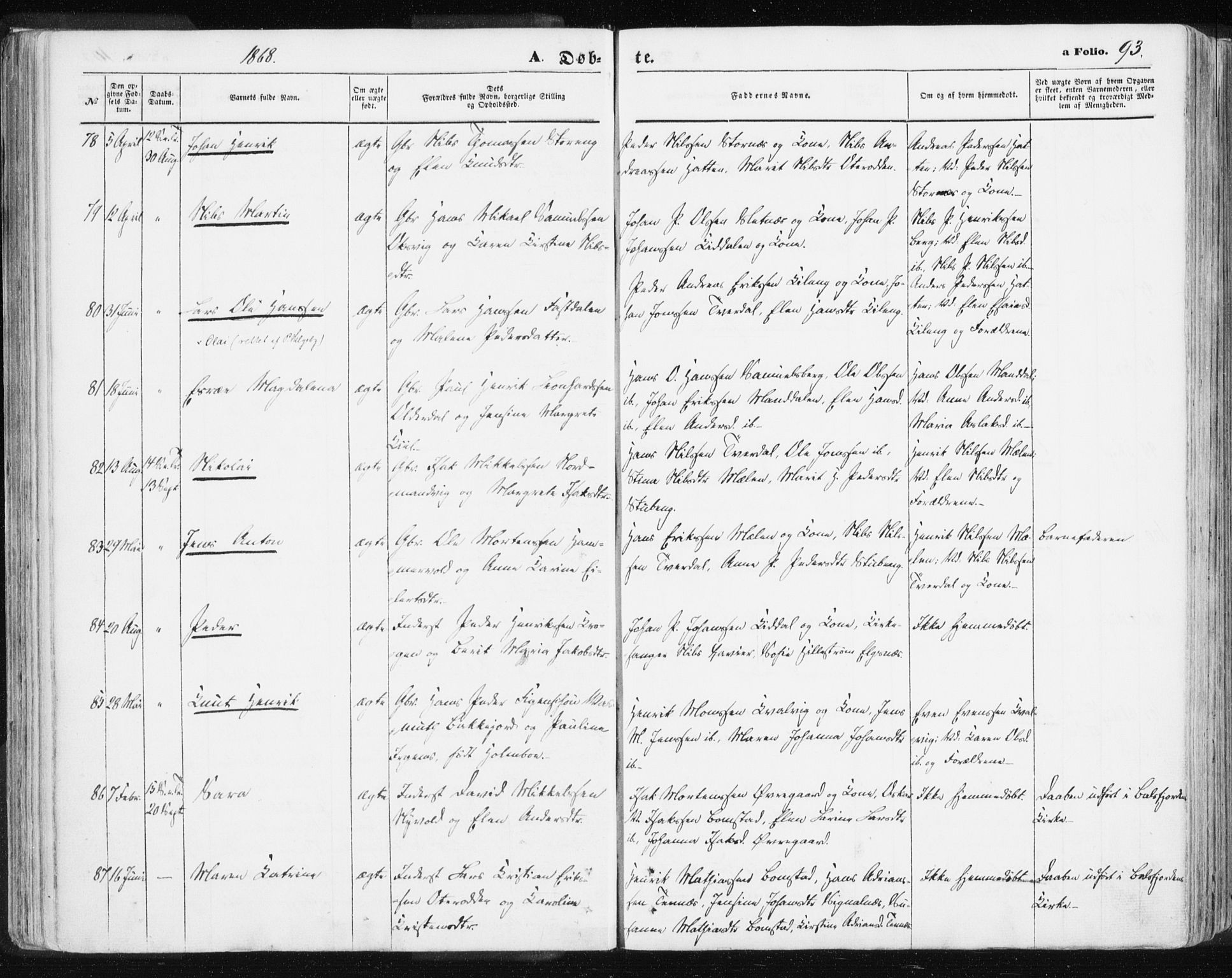 Lyngen sokneprestembete, AV/SATØ-S-1289/H/He/Hea/L0005kirke: Ministerialbok nr. 5, 1859-1869, s. 93