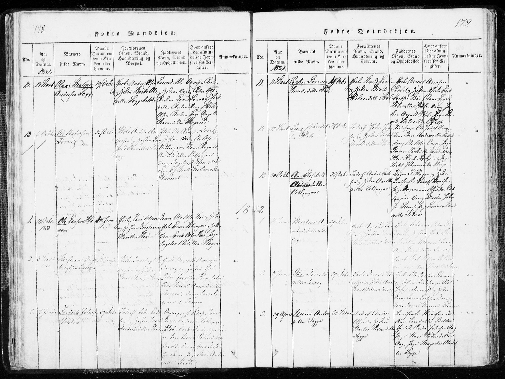 Ministerialprotokoller, klokkerbøker og fødselsregistre - Møre og Romsdal, SAT/A-1454/544/L0571: Ministerialbok nr. 544A04, 1818-1853, s. 178-179