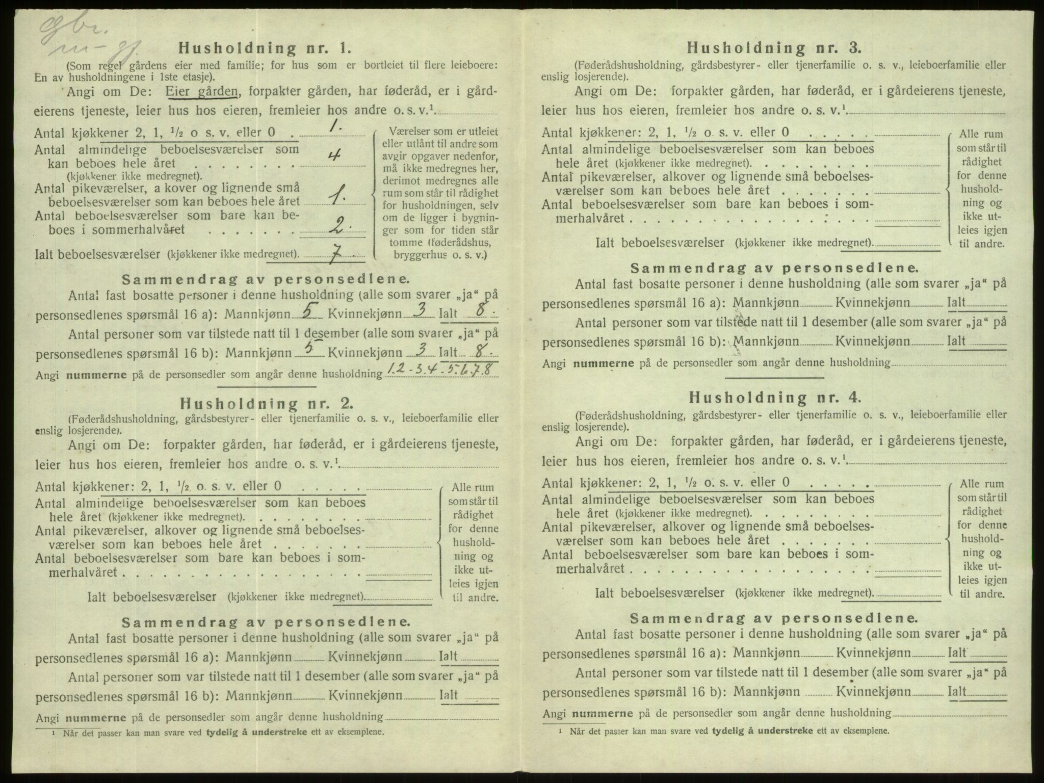 SAB, Folketelling 1920 for 1445 Gloppen herred, 1920, s. 162