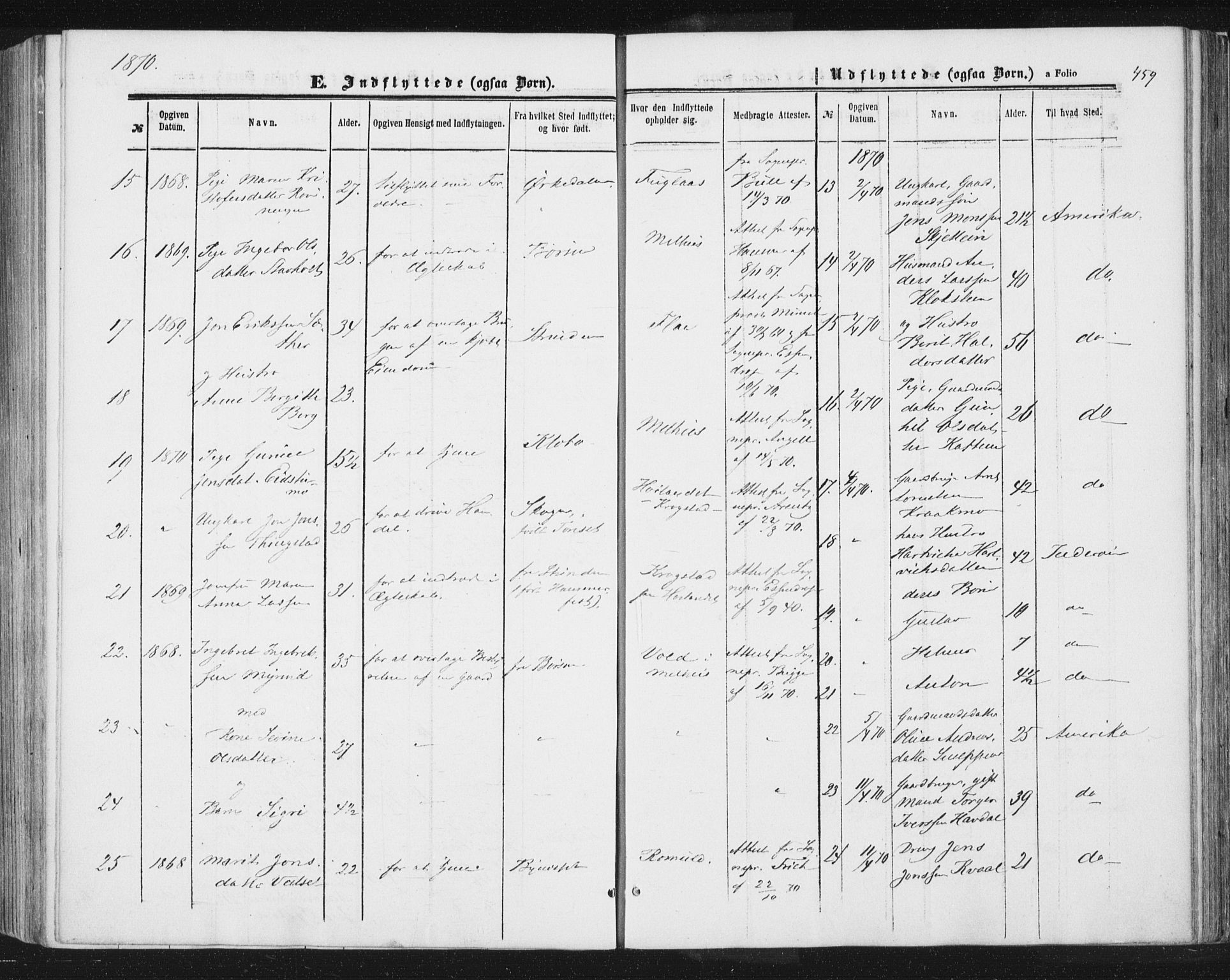 Ministerialprotokoller, klokkerbøker og fødselsregistre - Sør-Trøndelag, SAT/A-1456/691/L1077: Ministerialbok nr. 691A09, 1862-1873, s. 459