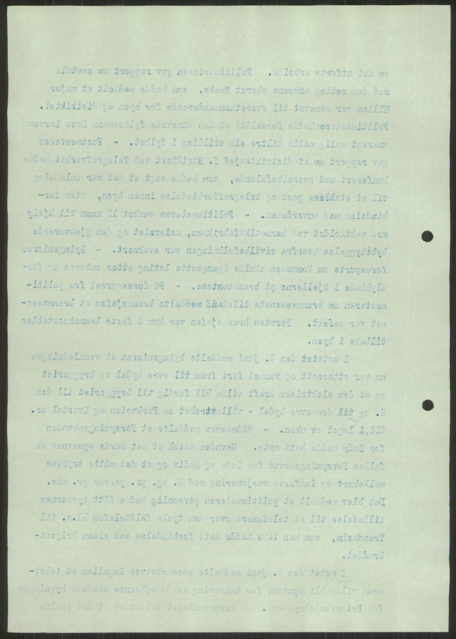 Forsvaret, Forsvarets krigshistoriske avdeling, AV/RA-RAFA-2017/Y/Ya/L0017: II-C-11-31 - Fylkesmenn.  Rapporter om krigsbegivenhetene 1940., 1940, s. 95