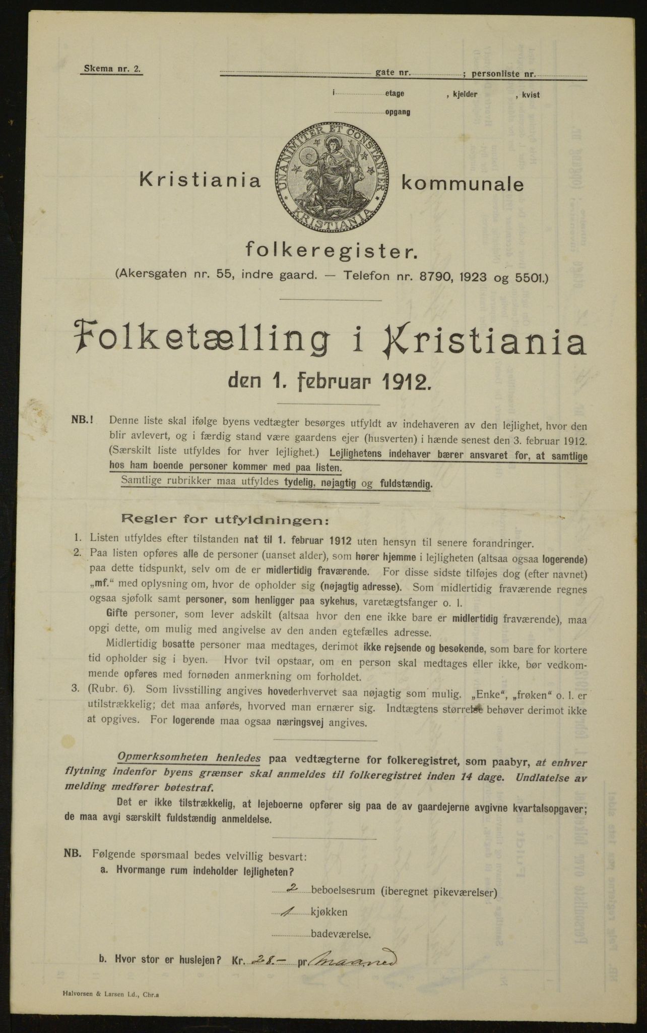 OBA, Kommunal folketelling 1.2.1912 for Kristiania, 1912, s. 83978