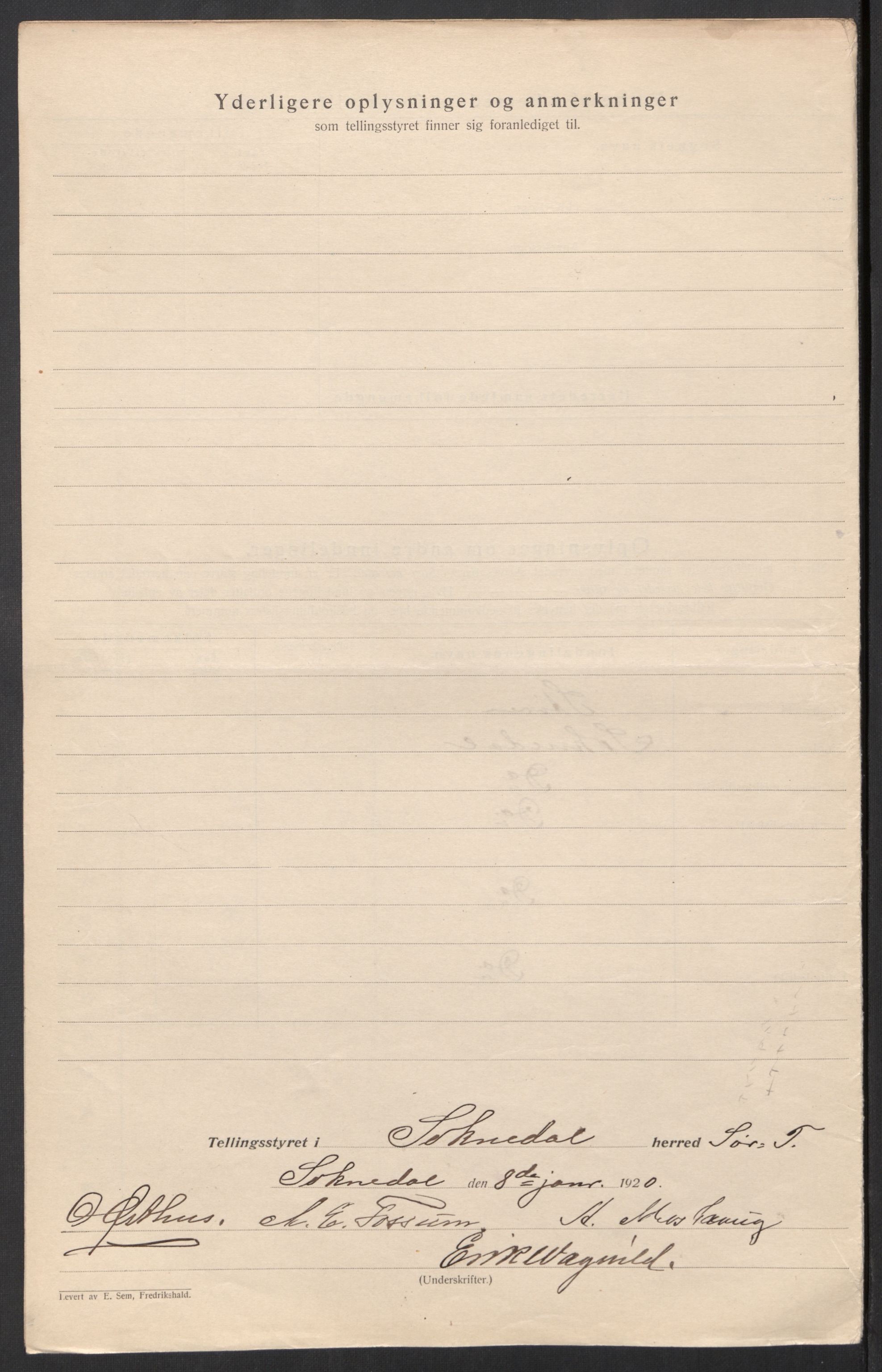 SAT, Folketelling 1920 for 1649 Soknedal herred, 1920, s. 6