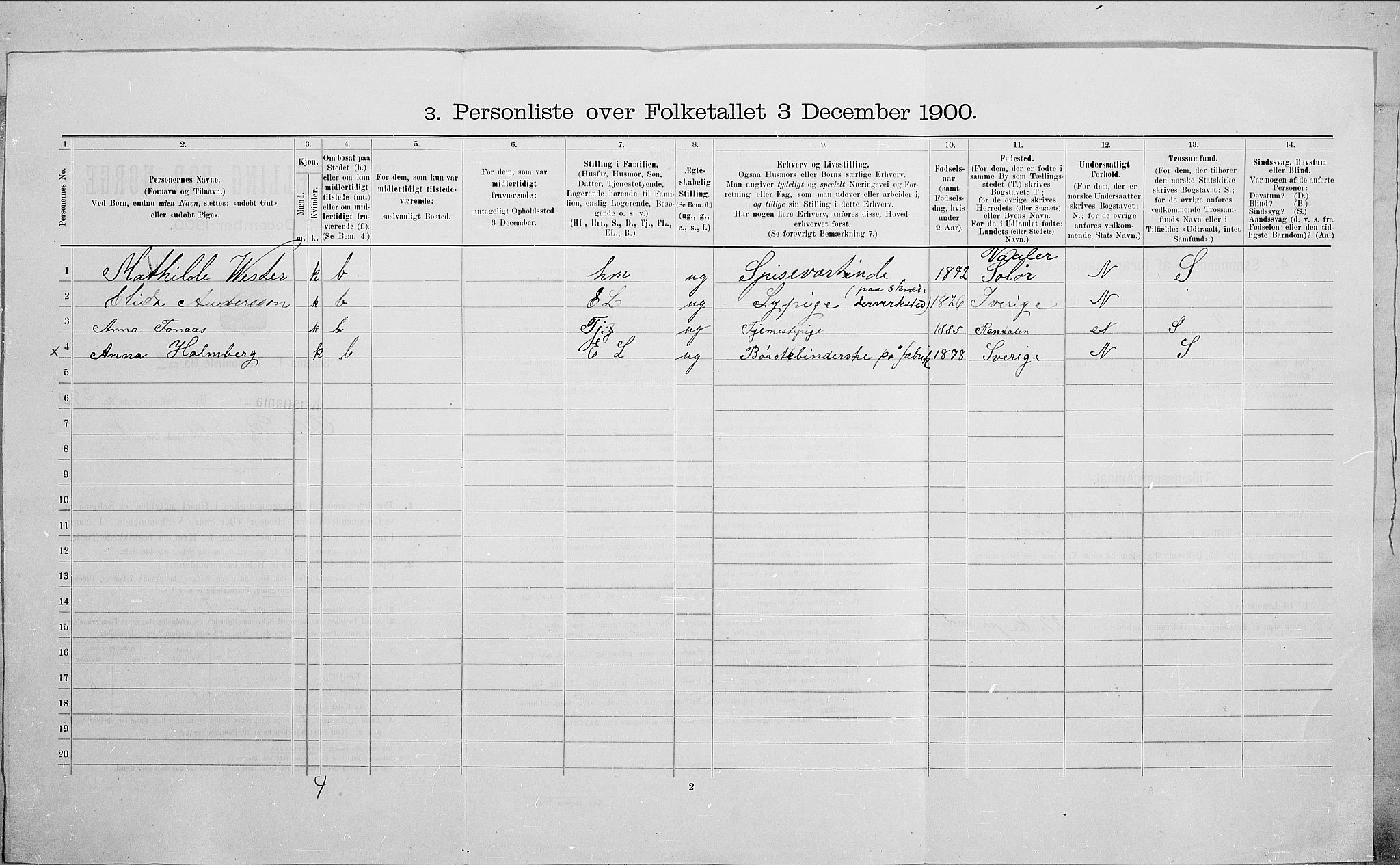 SAO, Folketelling 1900 for 0301 Kristiania kjøpstad, 1900, s. 67841