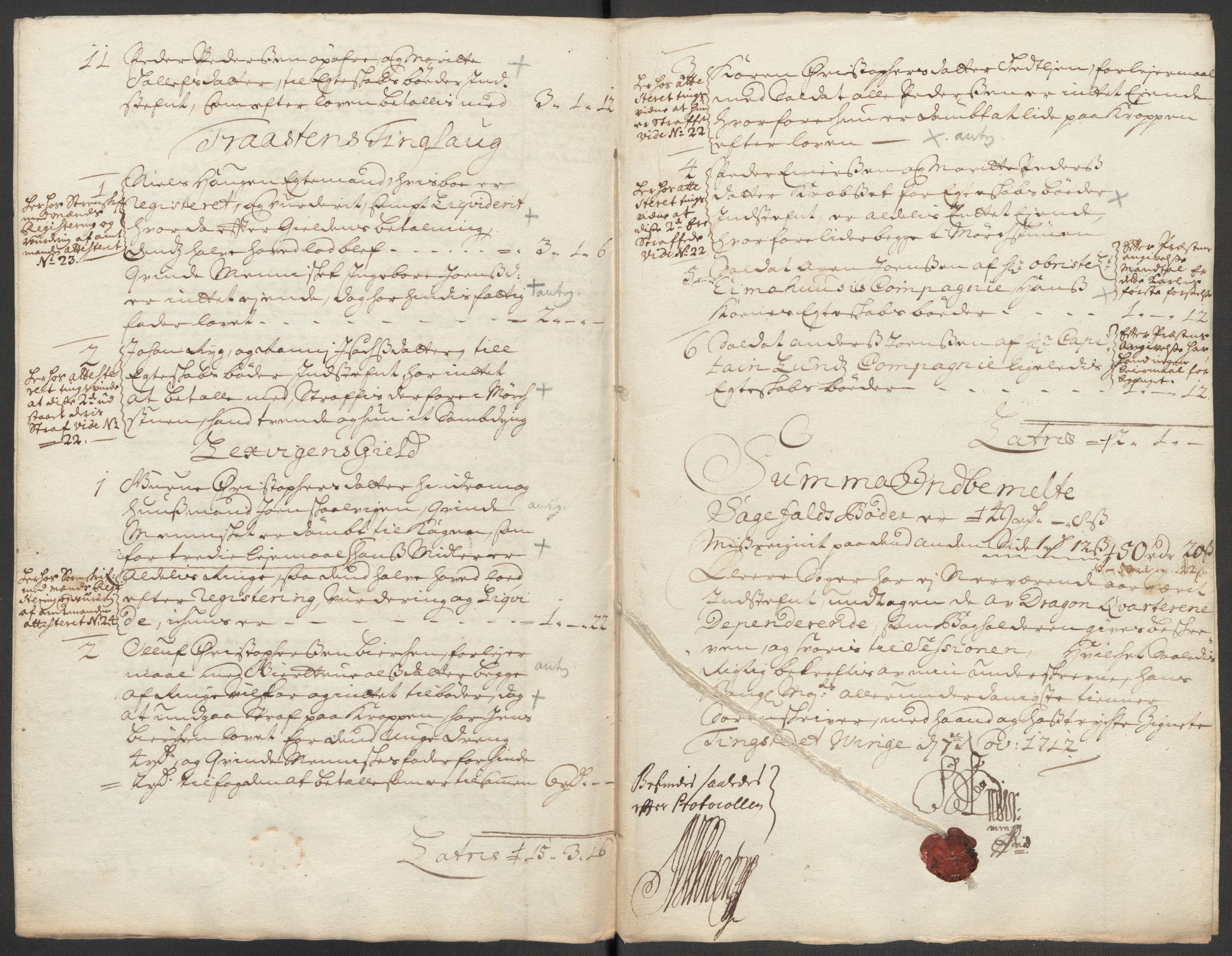 Rentekammeret inntil 1814, Reviderte regnskaper, Fogderegnskap, AV/RA-EA-4092/R62/L4202: Fogderegnskap Stjørdal og Verdal, 1712, s. 220