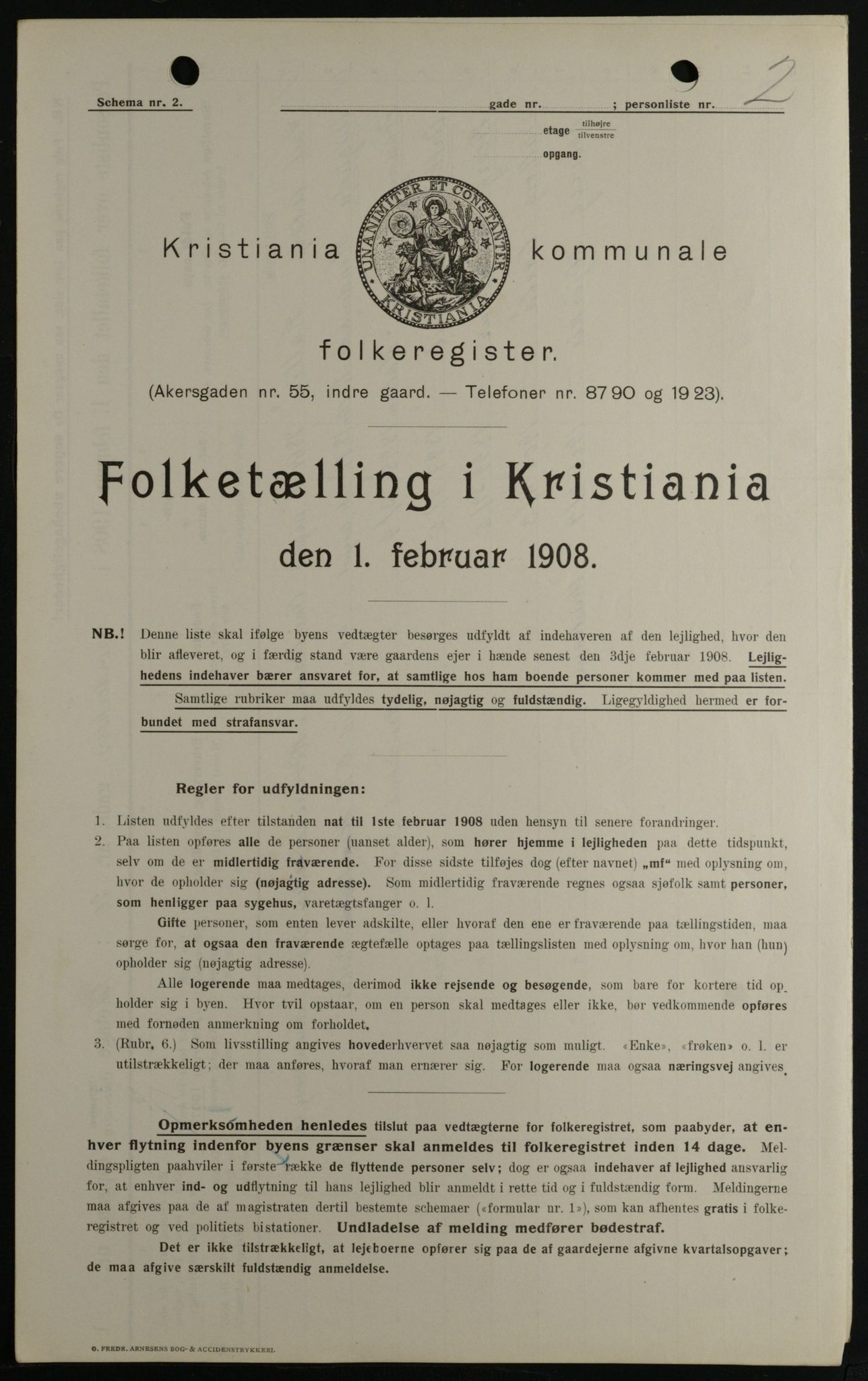 OBA, Kommunal folketelling 1.2.1908 for Kristiania kjøpstad, 1908, s. 65402