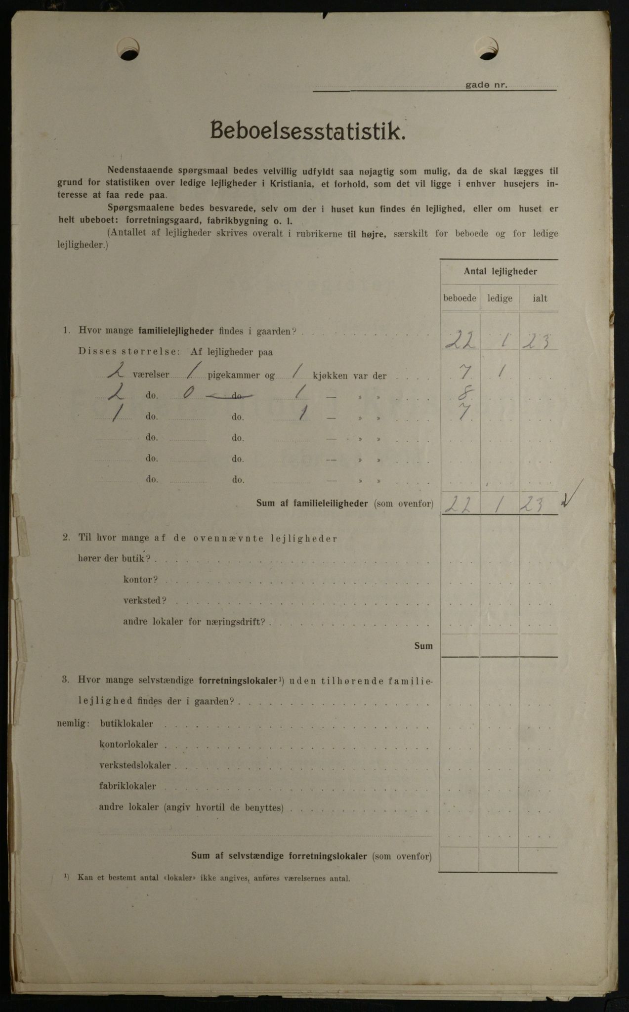 OBA, Kommunal folketelling 1.2.1908 for Kristiania kjøpstad, 1908, s. 109930