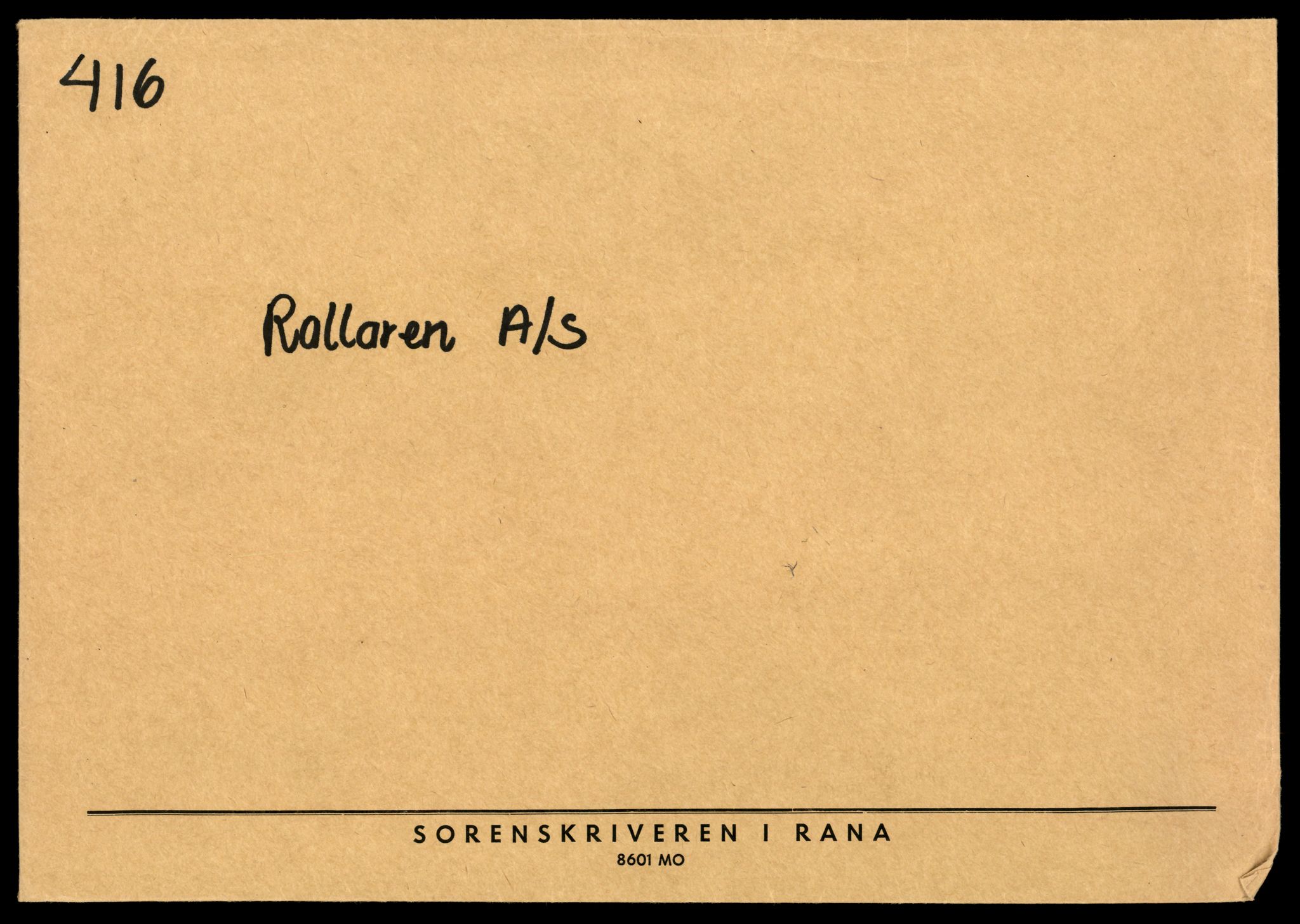 Rana sorenskriveri , SAT/A-1108/2/J/Jd/Jda/L0007: Bilag. Aksjeselskap løpenr. 416 - 469, 1957-1981, s. 1