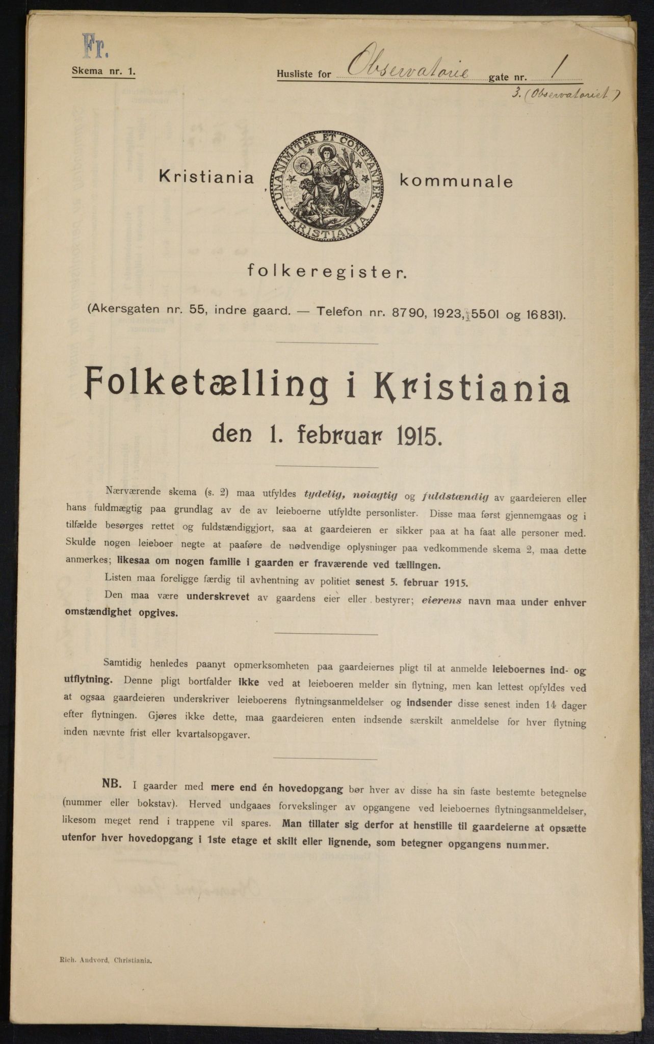 OBA, Kommunal folketelling 1.2.1915 for Kristiania, 1915, s. 73532
