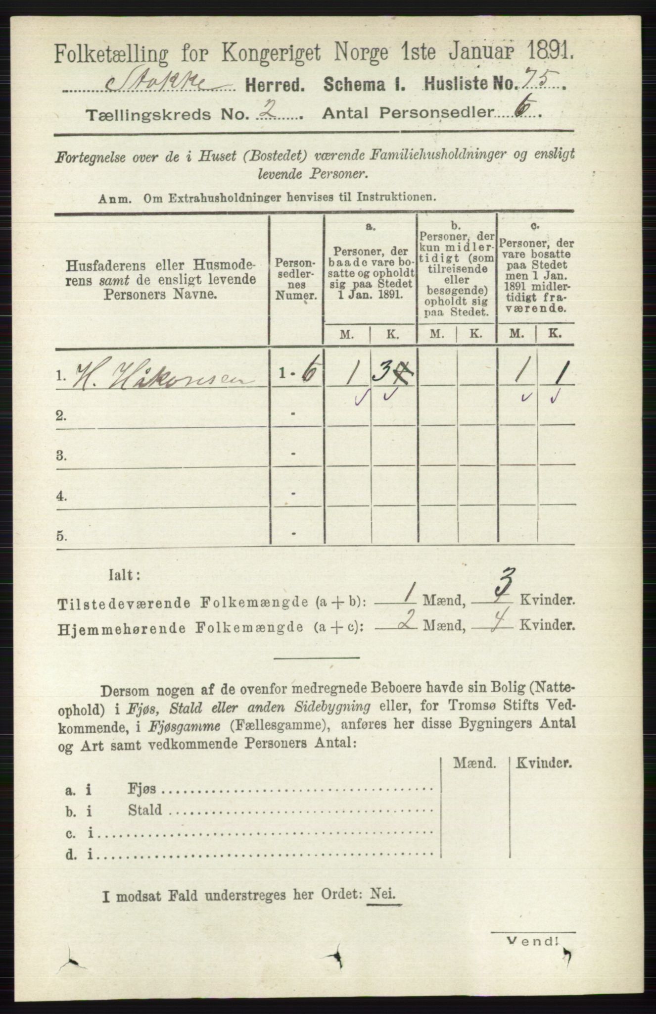 RA, Folketelling 1891 for 0720 Stokke herred, 1891, s. 938