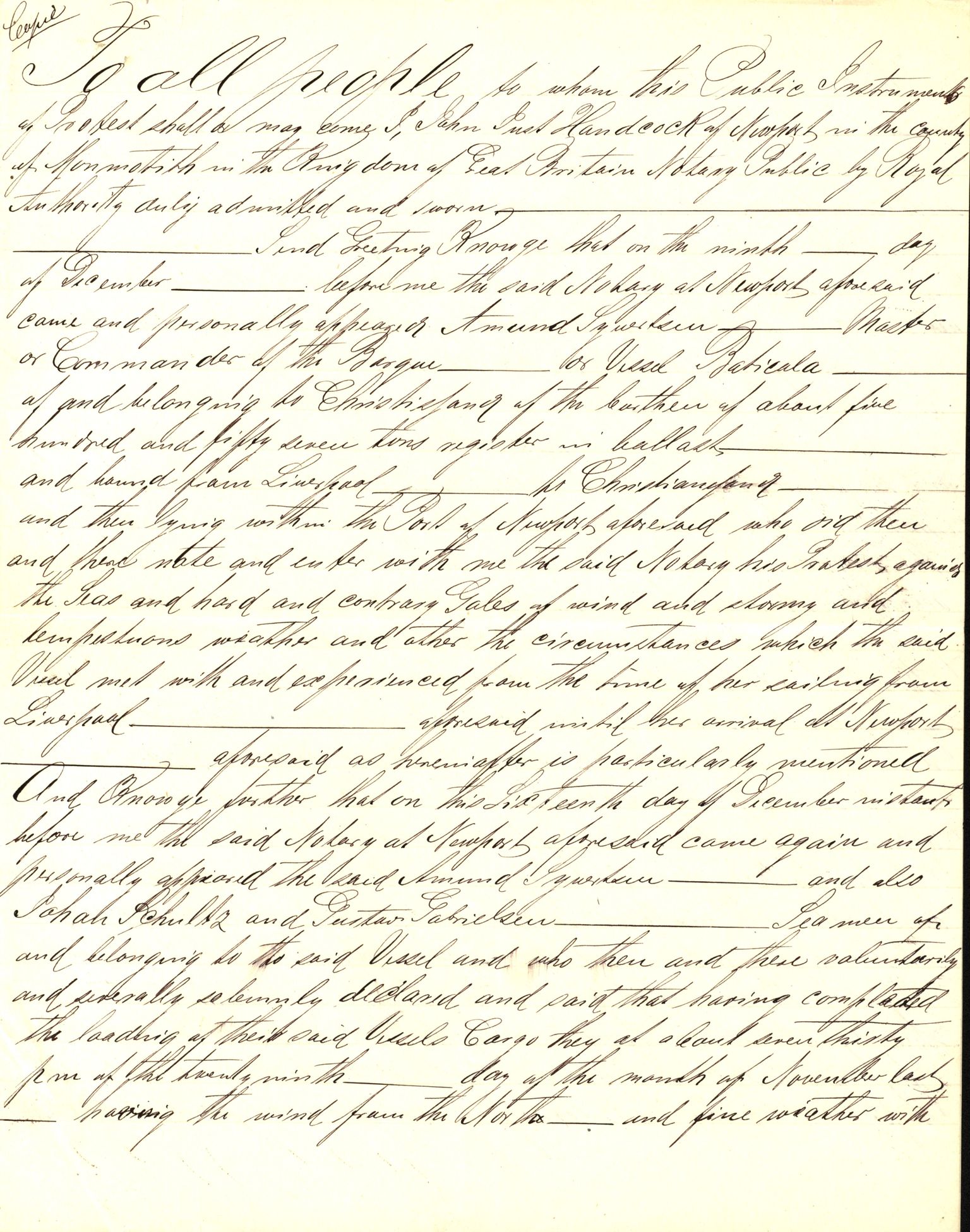 Pa 63 - Østlandske skibsassuranceforening, VEMU/A-1079/G/Ga/L0017/0008: Havaridokumenter / Terpsichore, Industri, Baticola, Bertrand, 1884, s. 43