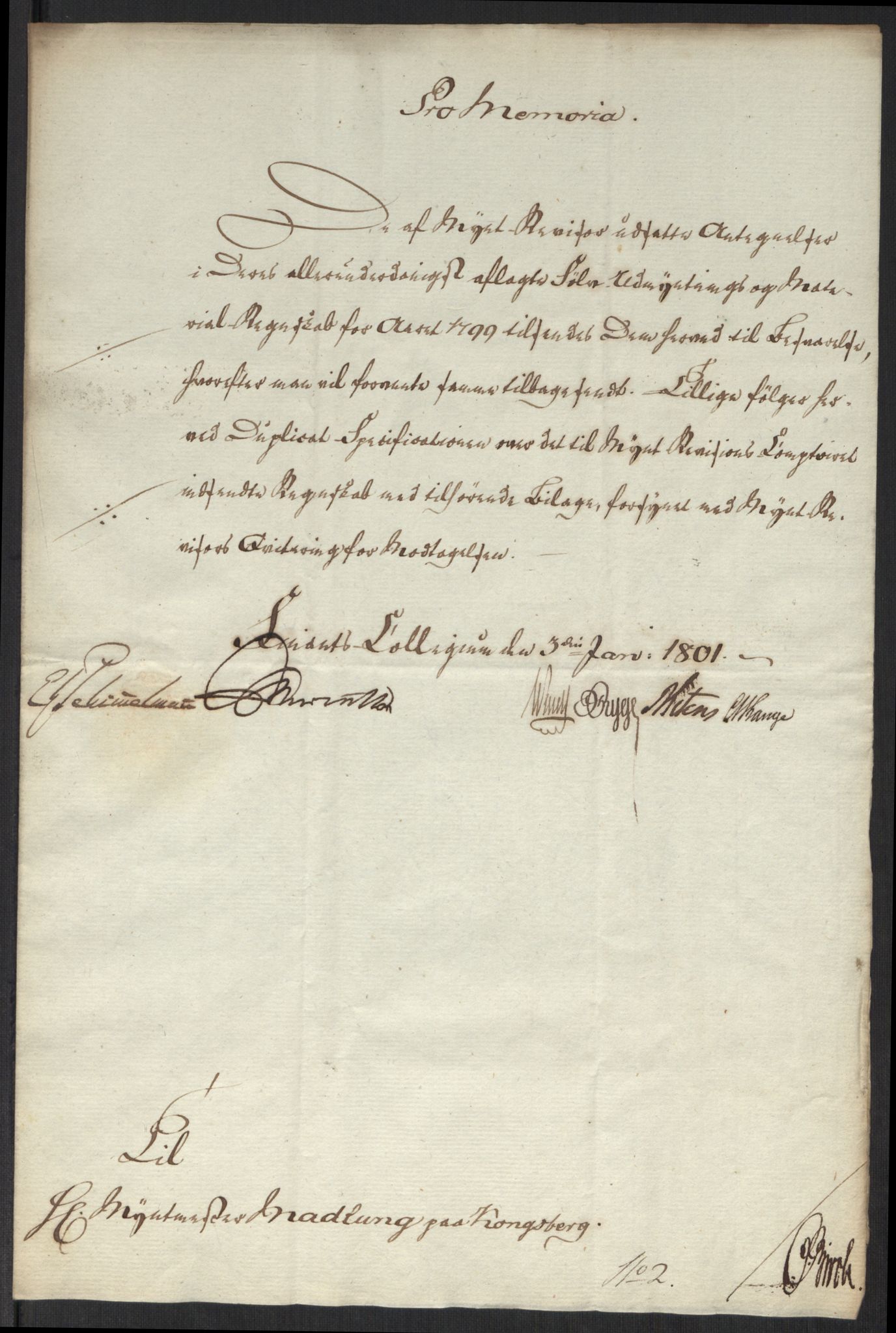 Rentekammeret inntil 1814, Realistisk ordnet avdeling, AV/RA-EA-4070/Oa/L0008: [Y6]: Embetsbrev til myntmesteren på Kongsberg (1797-1806 og 1808-1813), 1797-1813, s. 128
