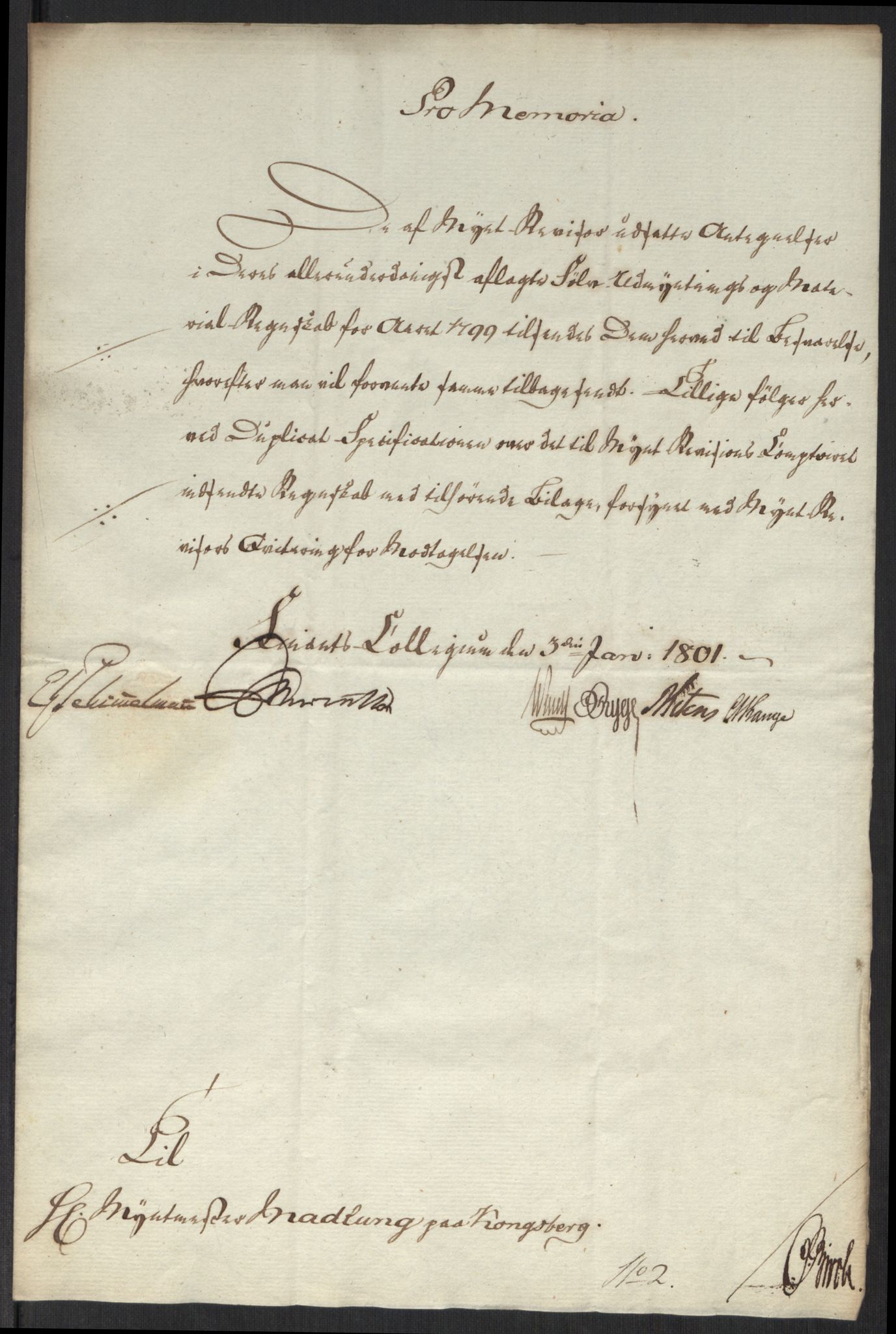 Rentekammeret inntil 1814, Realistisk ordnet avdeling, RA/EA-4070/Oa/L0008: [Y6]: Embetsbrev til myntmesteren på Kongsberg (1797-1806 og 1808-1813), 1797-1813, s. 128