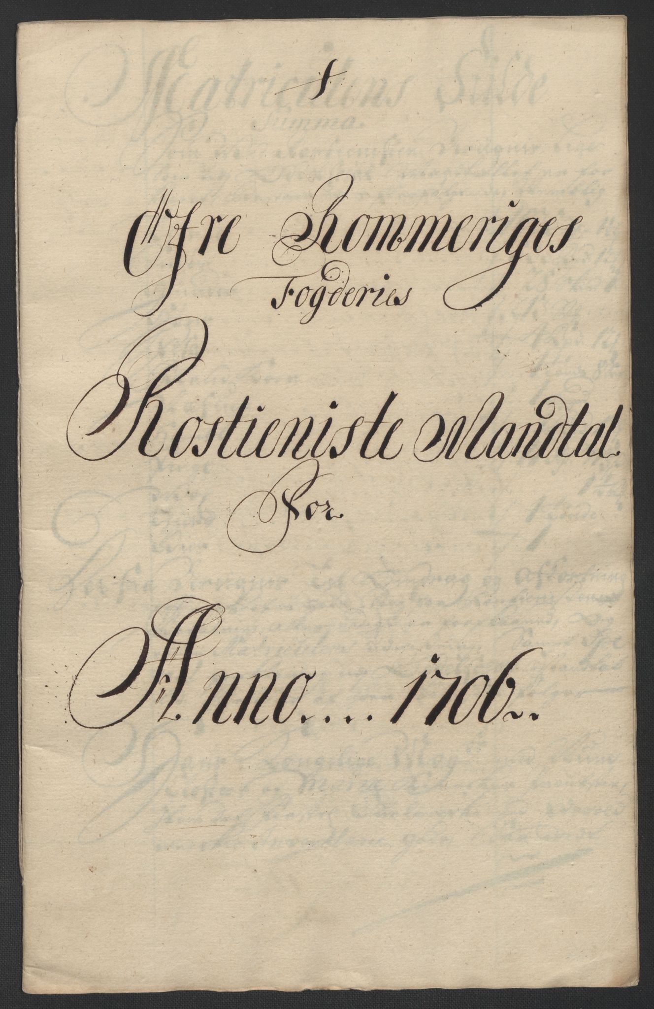Rentekammeret inntil 1814, Reviderte regnskaper, Fogderegnskap, RA/EA-4092/R12/L0718: Fogderegnskap Øvre Romerike, 1706-1707, s. 167