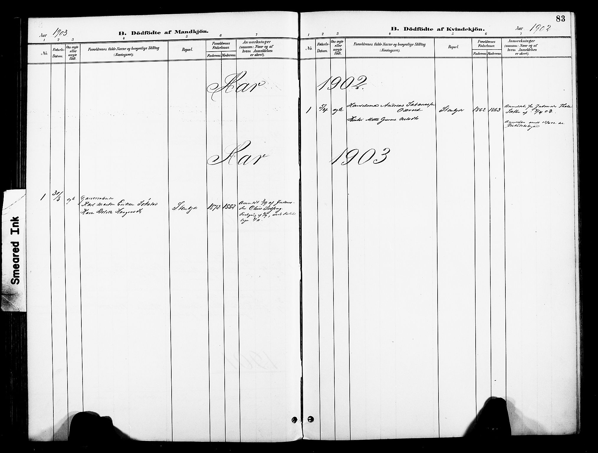 Ministerialprotokoller, klokkerbøker og fødselsregistre - Nord-Trøndelag, SAT/A-1458/739/L0372: Ministerialbok nr. 739A04, 1895-1903, s. 83