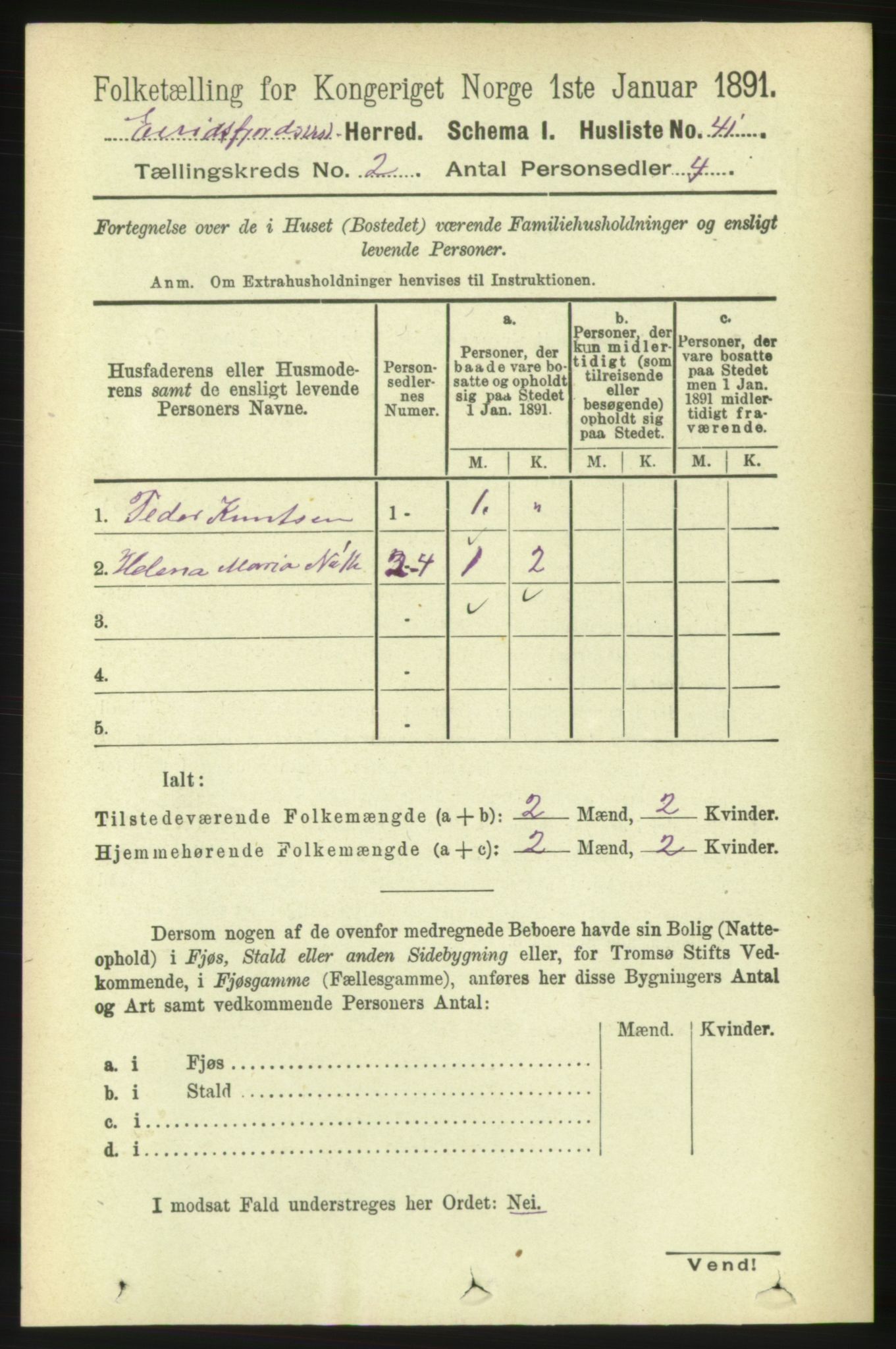 RA, Folketelling 1891 for 1542 Eresfjord og Vistdal herred, 1891, s. 349