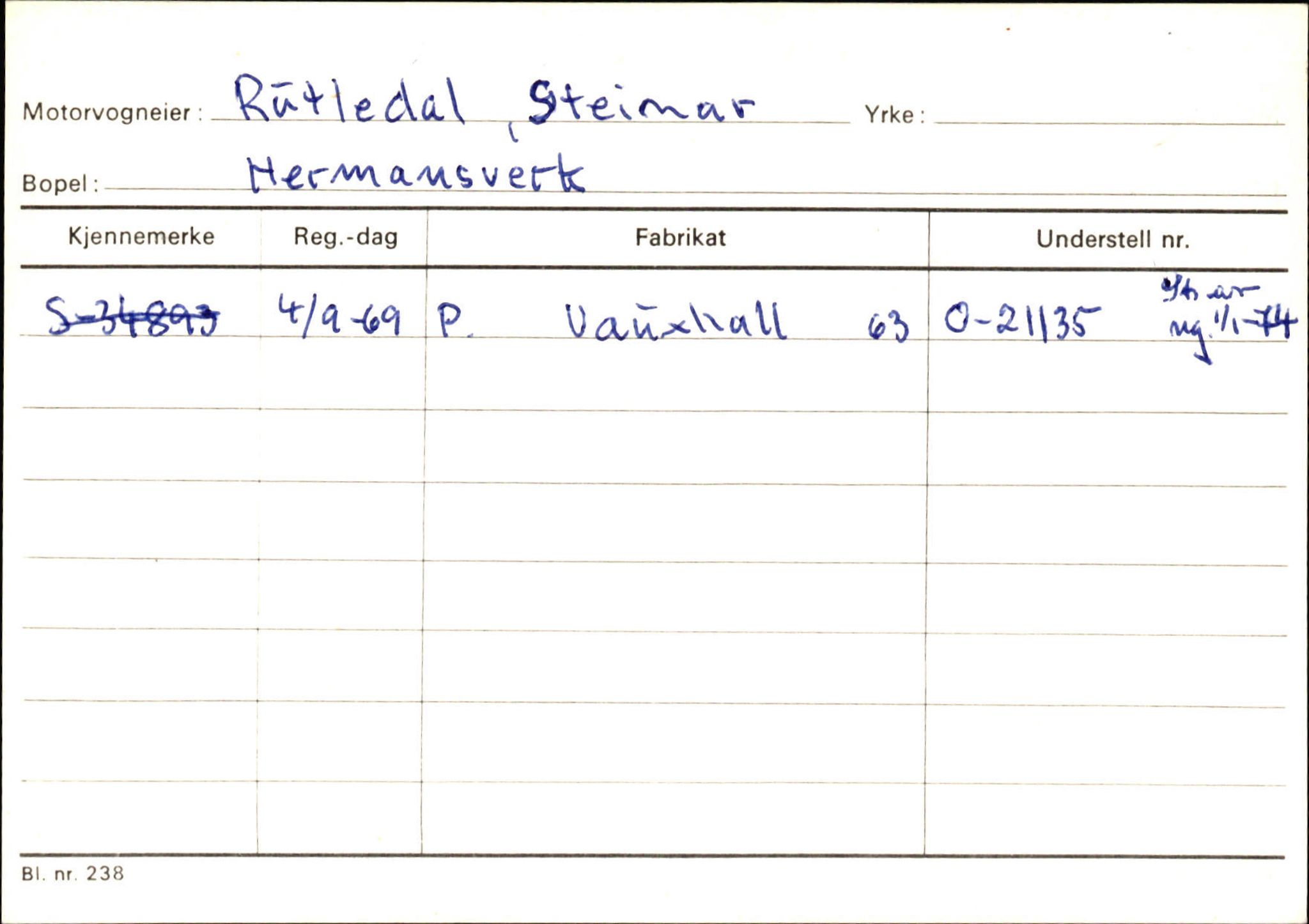 Statens vegvesen, Sogn og Fjordane vegkontor, SAB/A-5301/4/F/L0126: Eigarregister Fjaler M-Å. Leikanger A-Å, 1945-1975, s. 2019