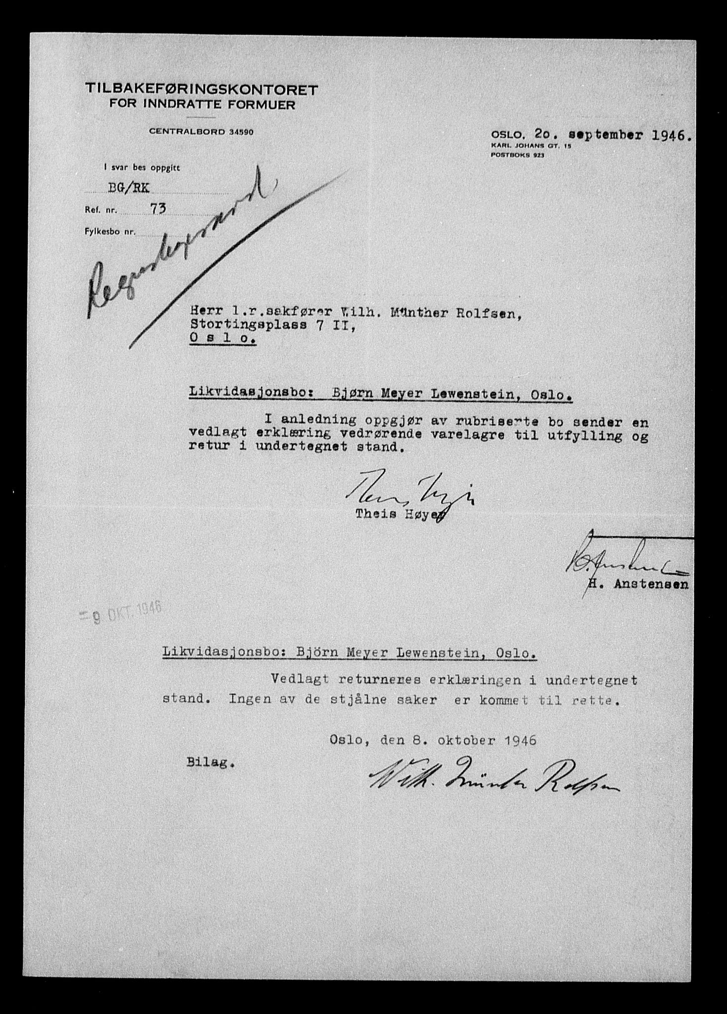 Justisdepartementet, Tilbakeføringskontoret for inndratte formuer, AV/RA-S-1564/H/Hc/Hcc/L0959: --, 1945-1947, s. 371