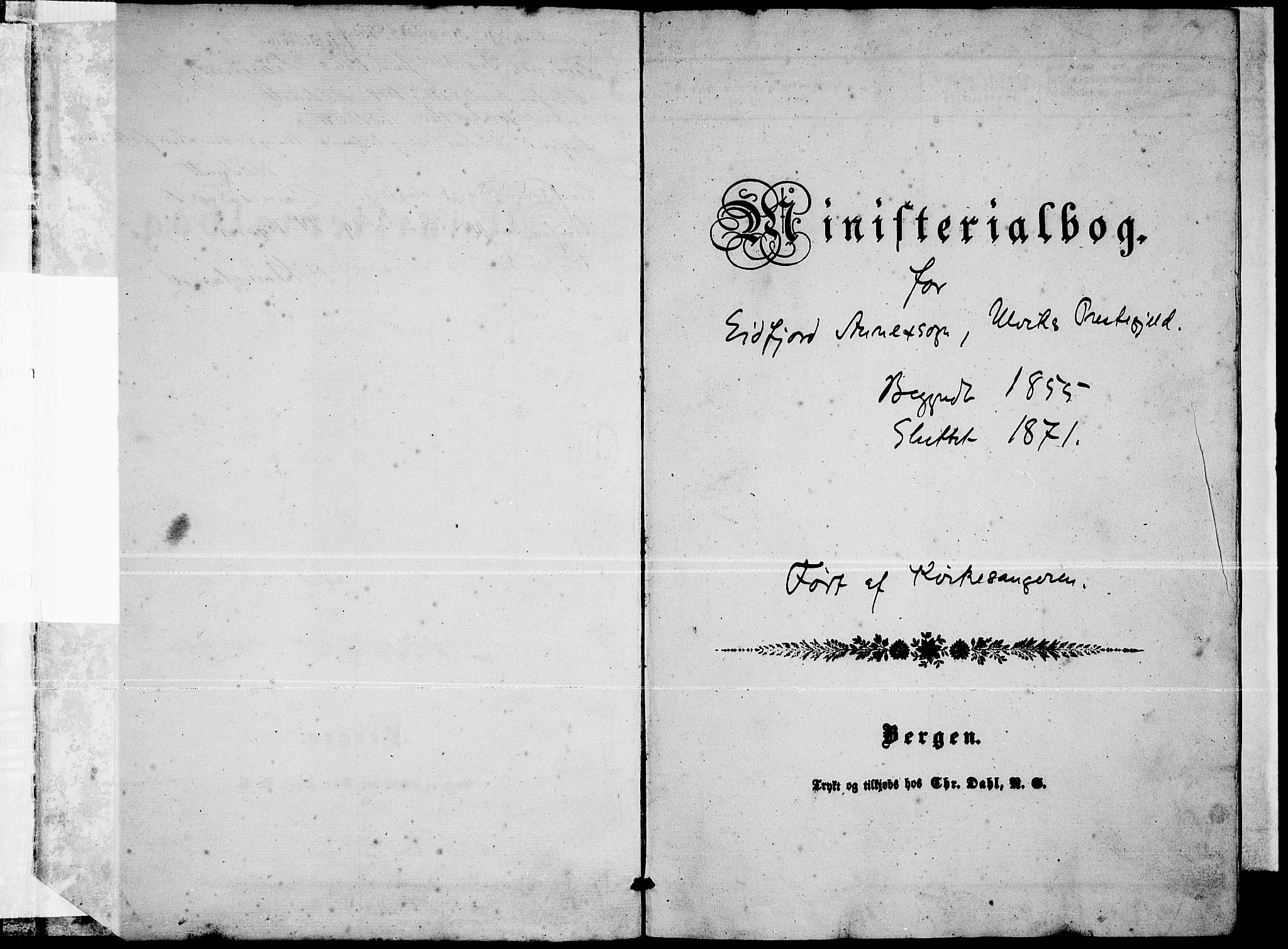 Ullensvang sokneprestembete, SAB/A-78701/H/Hab: Klokkerbok nr. C 1, 1855-1871