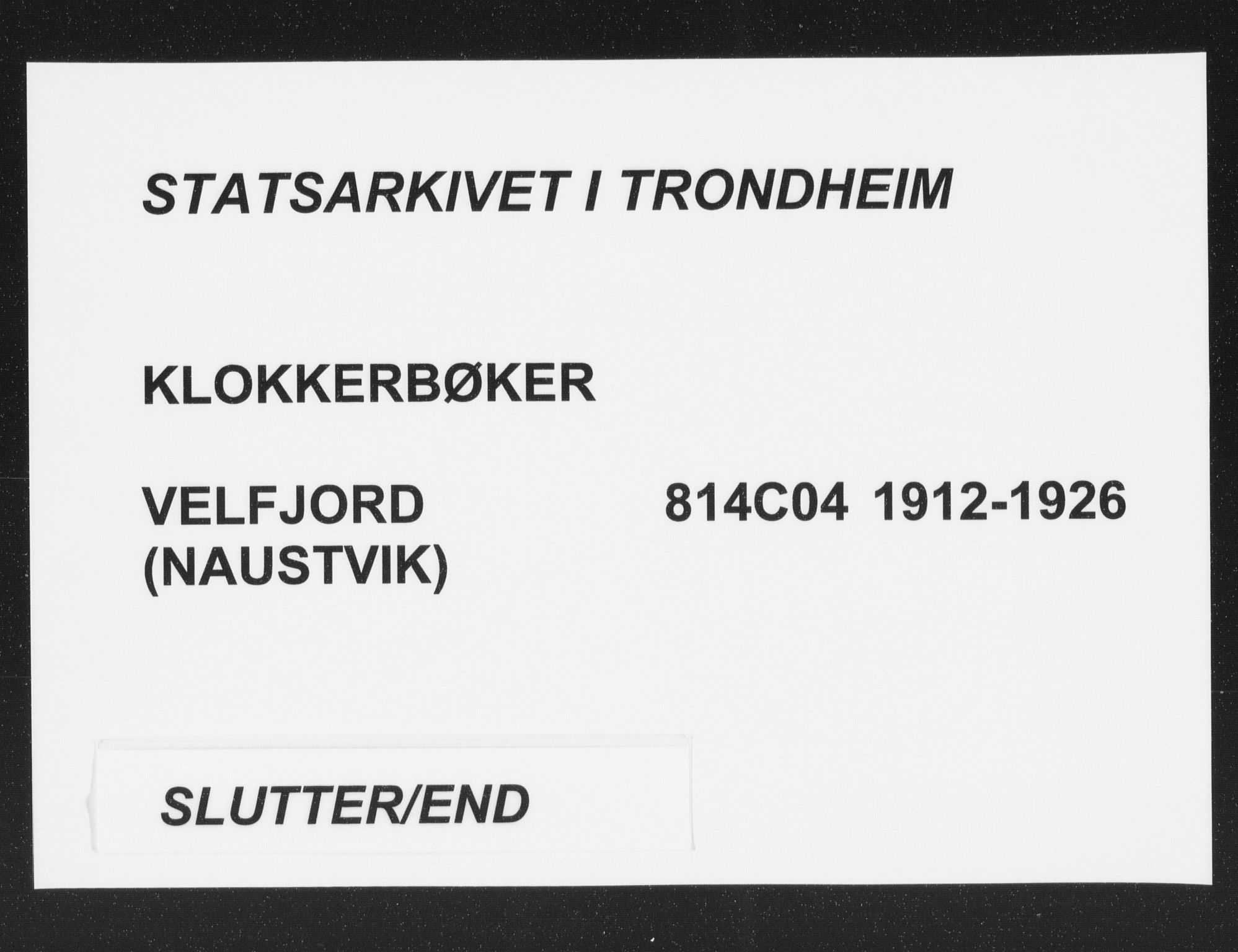 Ministerialprotokoller, klokkerbøker og fødselsregistre - Nordland, AV/SAT-A-1459/814/L0231: Klokkerbok nr. 814C04, 1912-1926