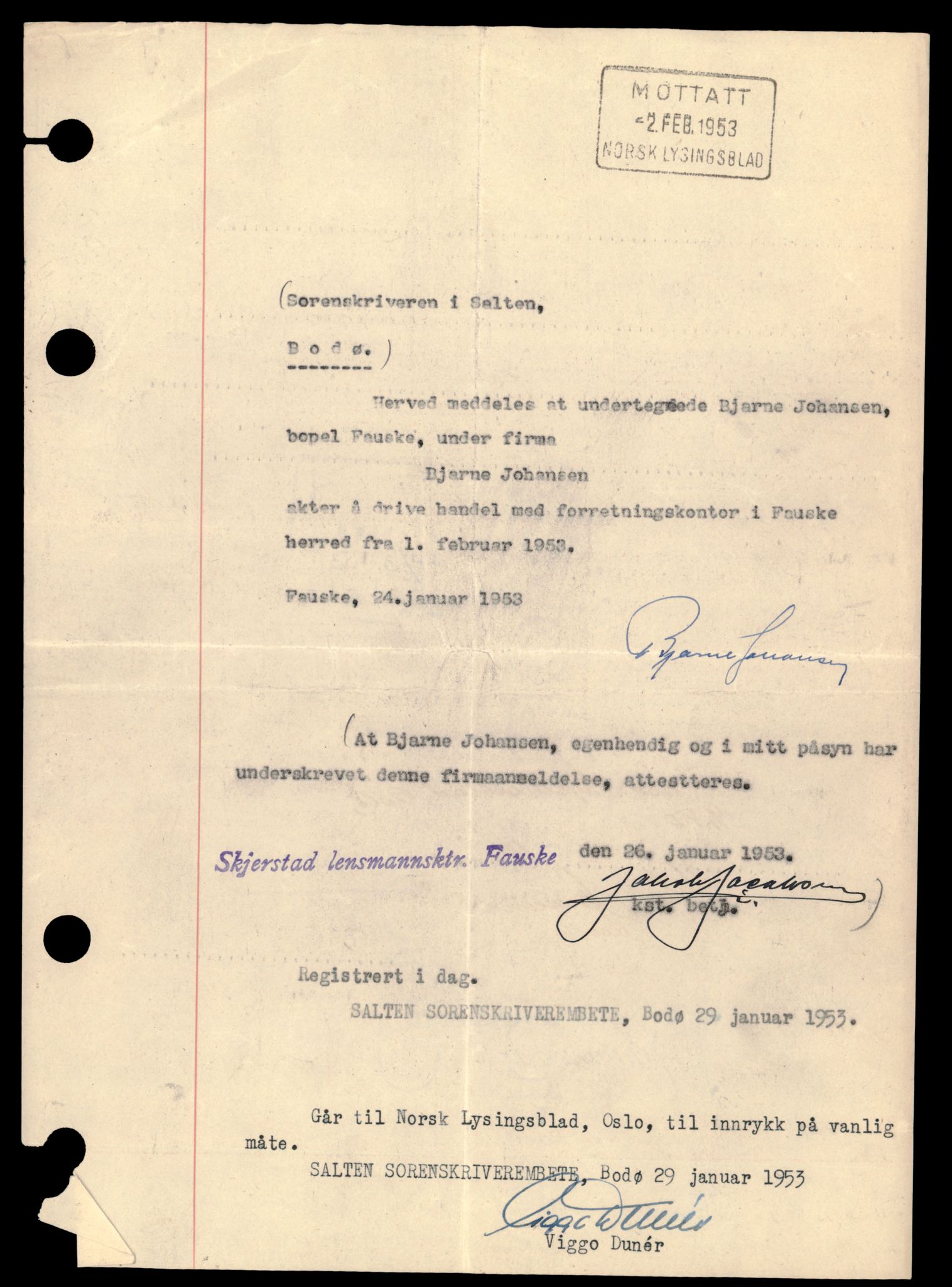 Salten sorenskriveri, AV/SAT-A-4578/4/J/Jd/Jda/L0012: Bilag. Enkeltmannsforetak, personlig firma og andelslag Jo - Kj, 1915-1989, s. 5