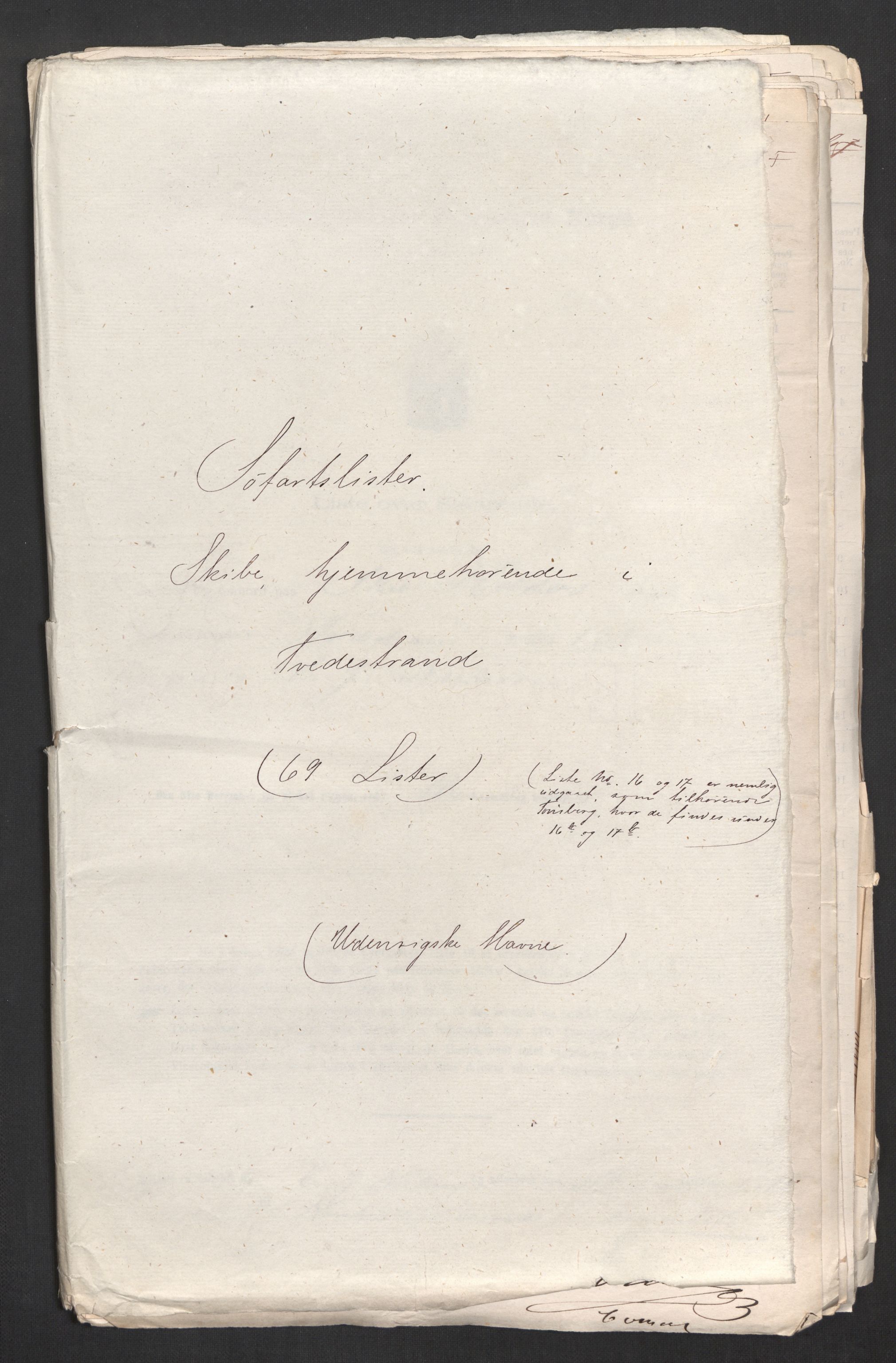 RA, Folketelling 1875, skipslister: Skip i utenrikske havner, hjemmehørende i byer og ladesteder, Fredrikshald - Arendal, 1875, s. 953