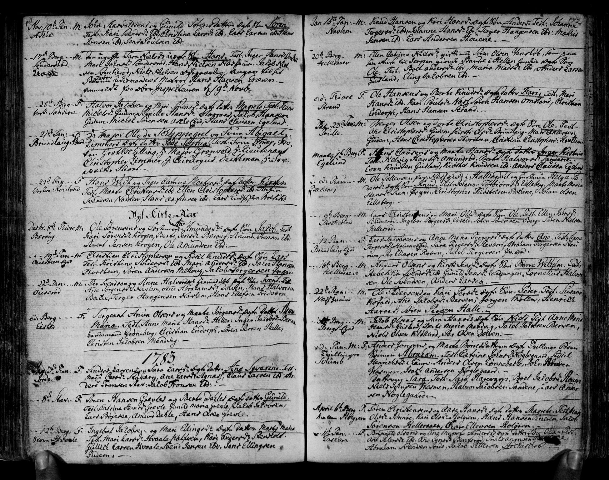 Brunlanes kirkebøker, AV/SAKO-A-342/F/Fa/L0001: Ministerialbok nr. I 1, 1766-1801, s. 141-142