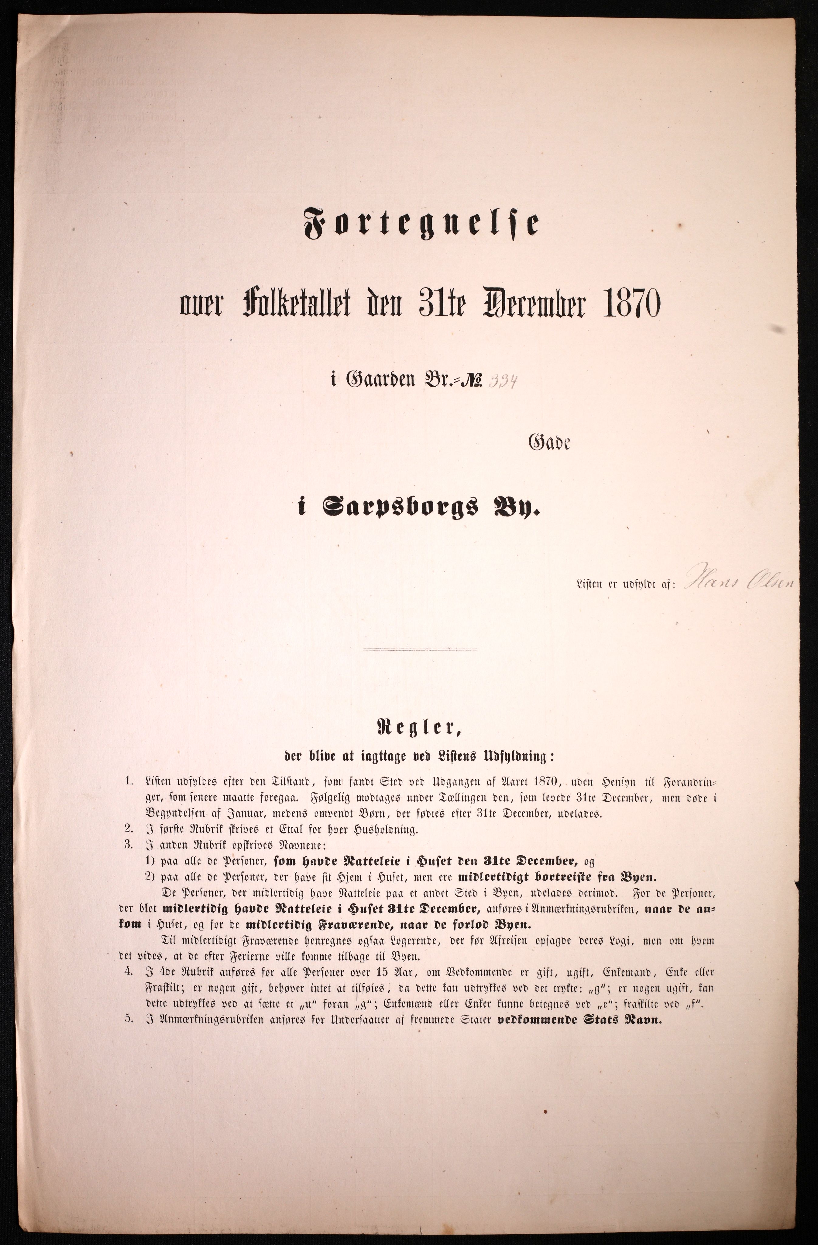 RA, Folketelling 1870 for 0102 Sarpsborg kjøpstad, 1870, s. 367