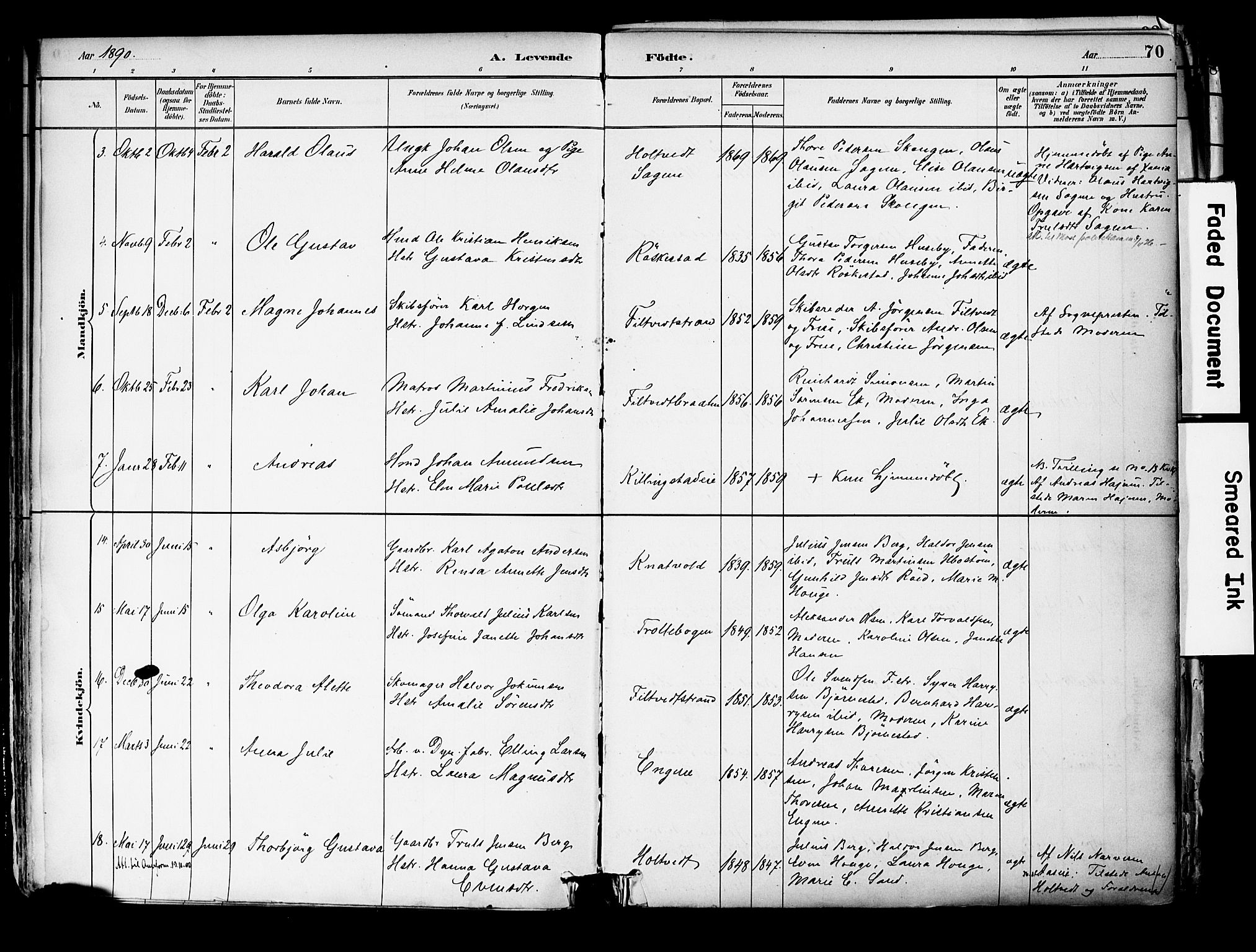 Hurum kirkebøker, AV/SAKO-A-229/F/Fa/L0014: Ministerialbok nr. 14, 1882-1895, s. 70