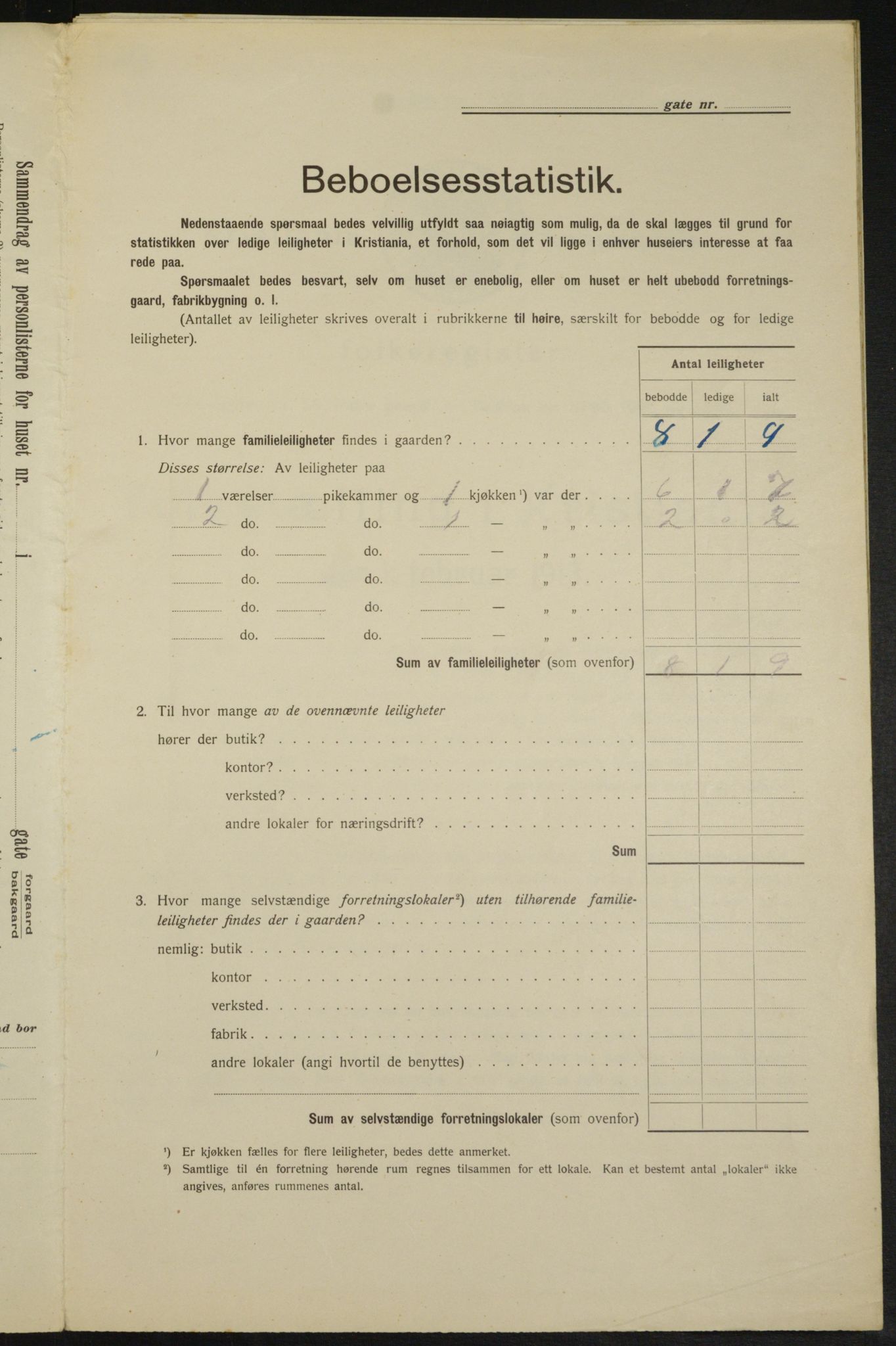 OBA, Kommunal folketelling 1.2.1913 for Kristiania, 1913, s. 34057