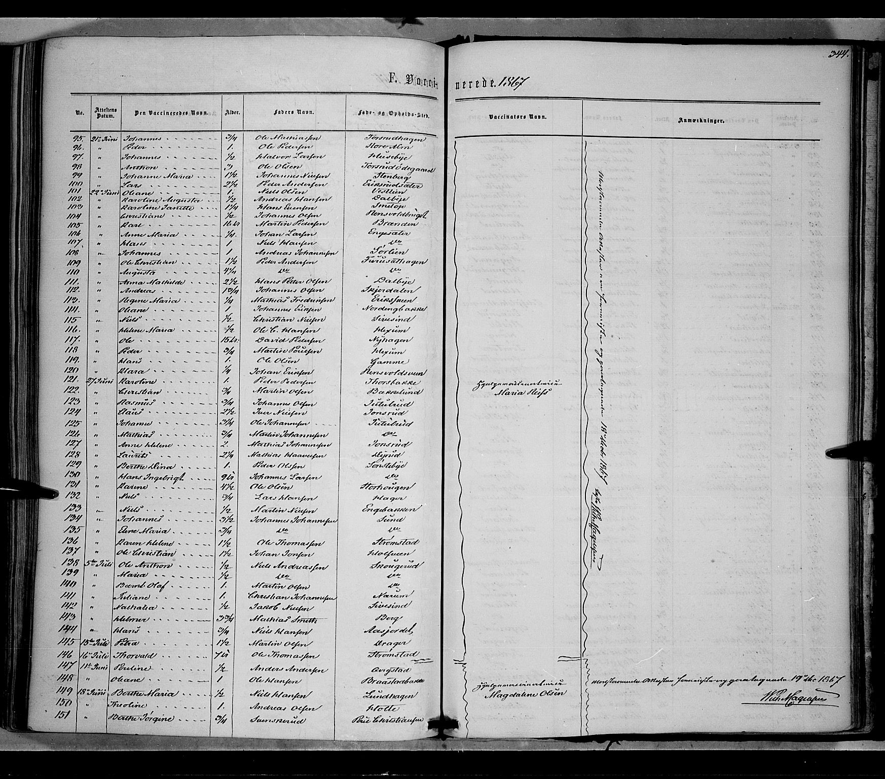 Vestre Toten prestekontor, SAH/PREST-108/H/Ha/Haa/L0007: Ministerialbok nr. 7, 1862-1869, s. 344