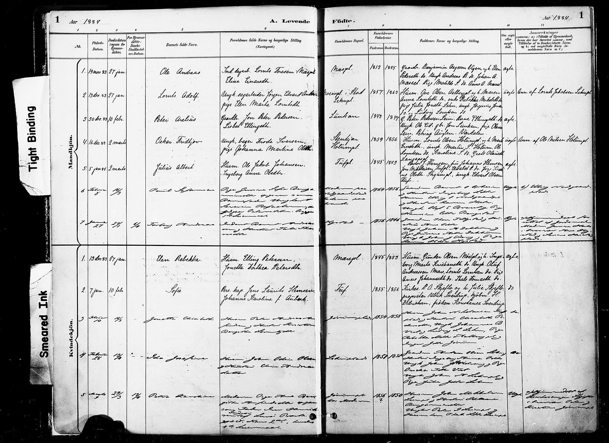 Ministerialprotokoller, klokkerbøker og fødselsregistre - Nord-Trøndelag, AV/SAT-A-1458/735/L0351: Ministerialbok nr. 735A10, 1884-1908, s. 1