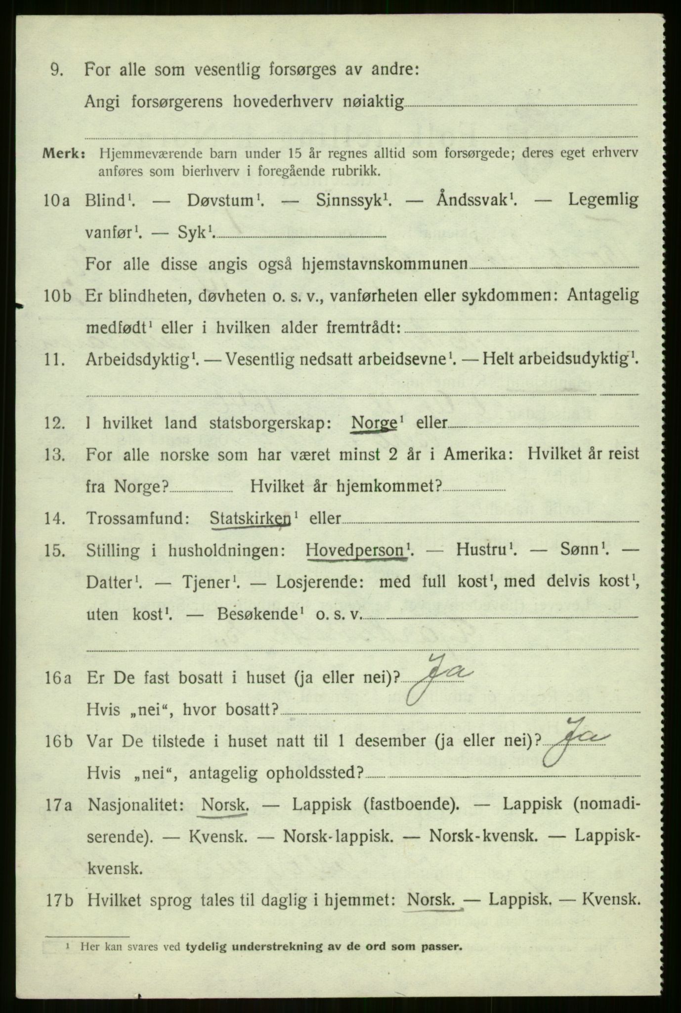 SATØ, Folketelling 1920 for 1929 Berg herred, 1920, s. 2433