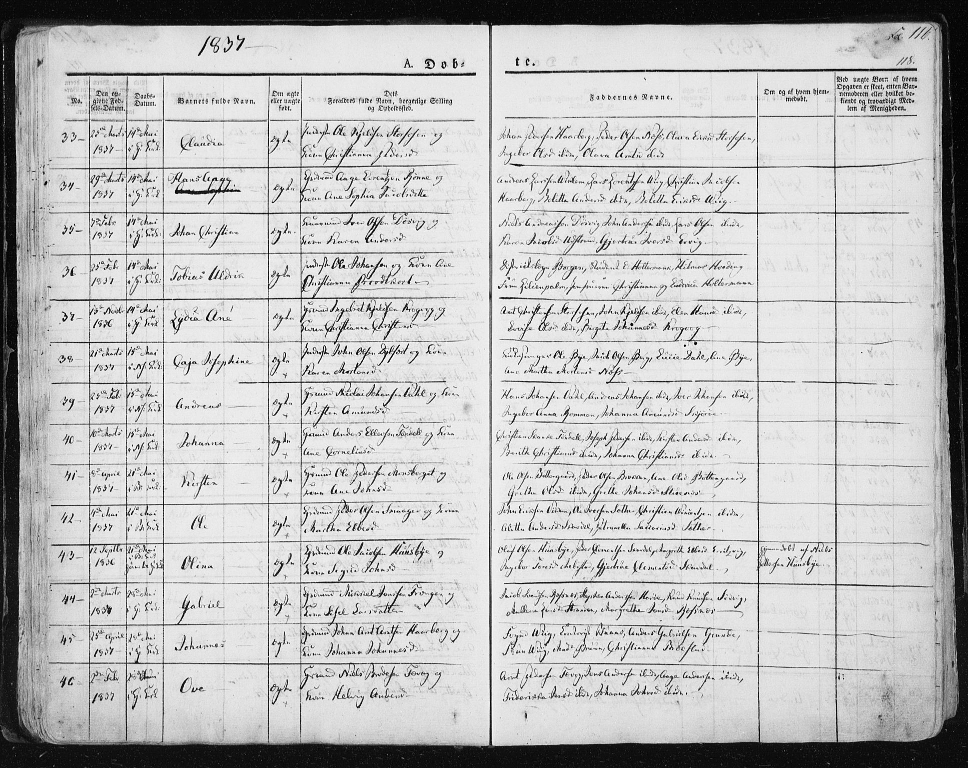 Ministerialprotokoller, klokkerbøker og fødselsregistre - Sør-Trøndelag, SAT/A-1456/659/L0735: Ministerialbok nr. 659A05, 1826-1841, s. 116